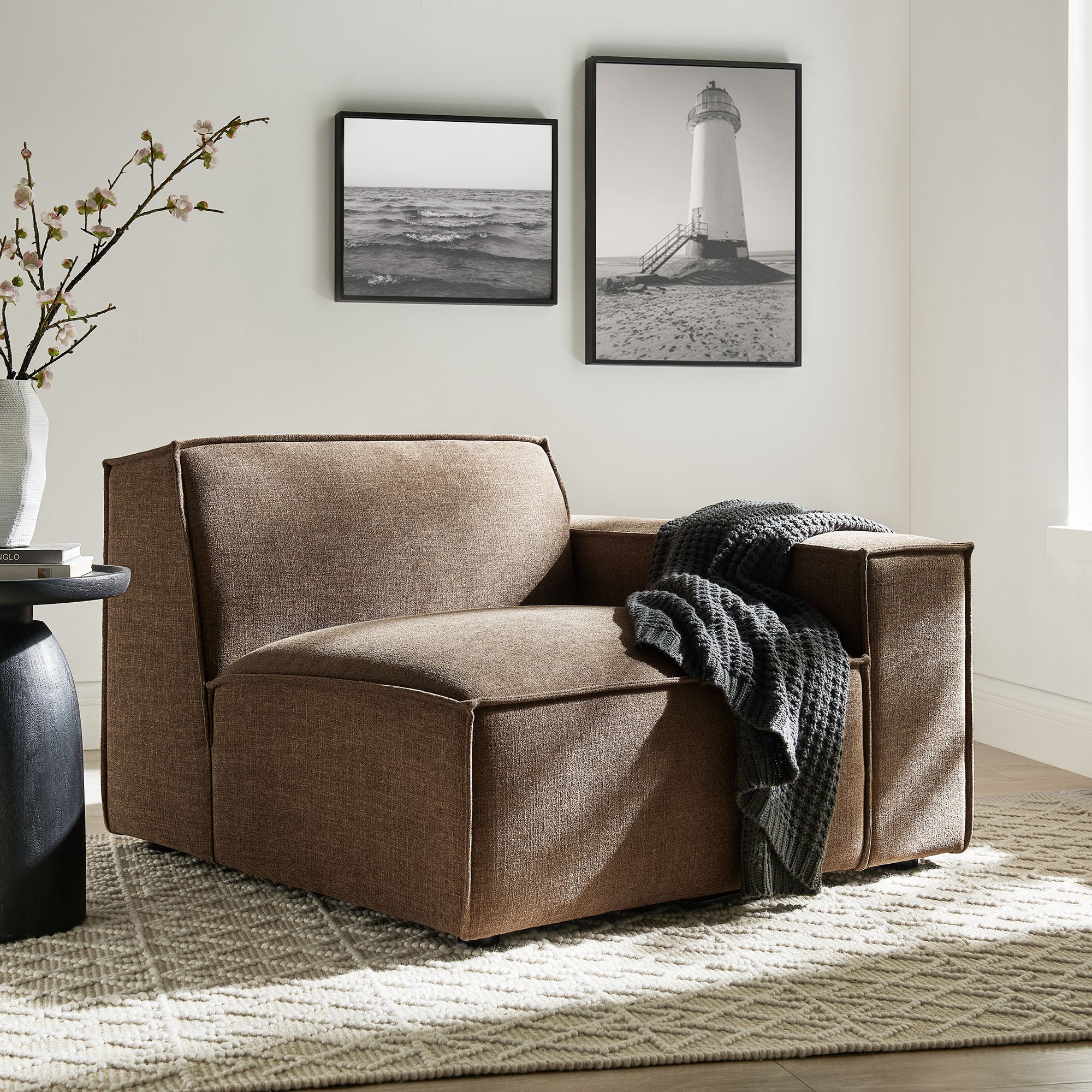 Restore Performance Fabric Upholstered Right-Facing Modular Lounge Chair by Modway - Image 27