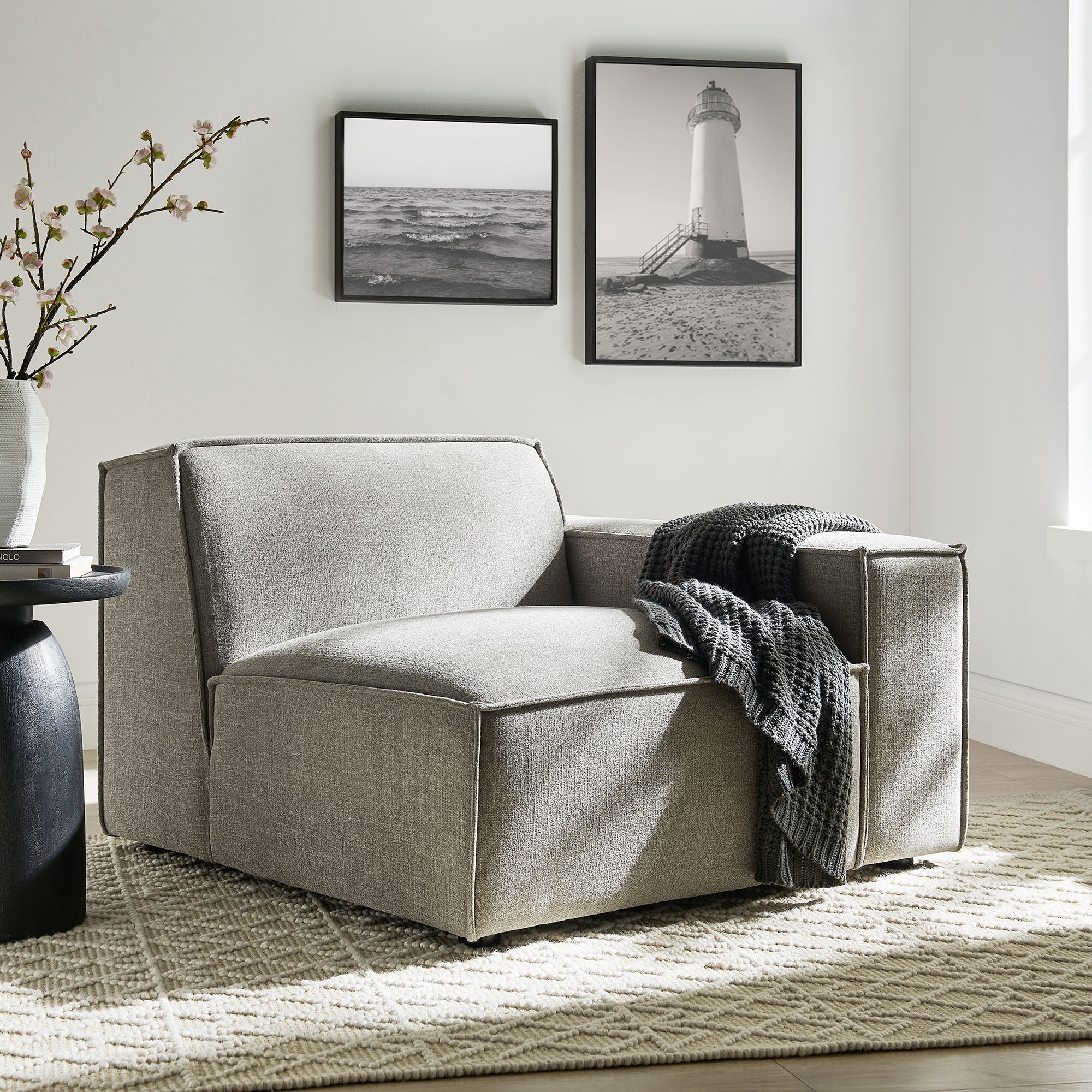 Restore Performance Fabric Upholstered Right-Facing Modular Lounge Chair by Modway - Image 37