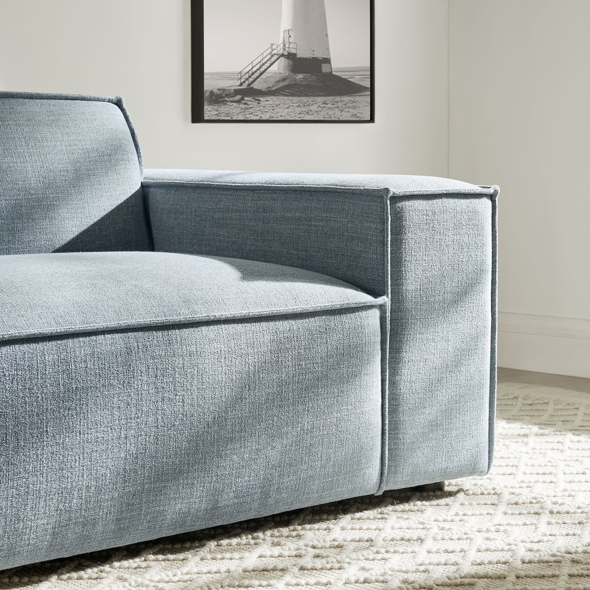 Restore Performance Fabric Upholstered Right-Facing Modular Lounge Chair by Modway - Image 46
