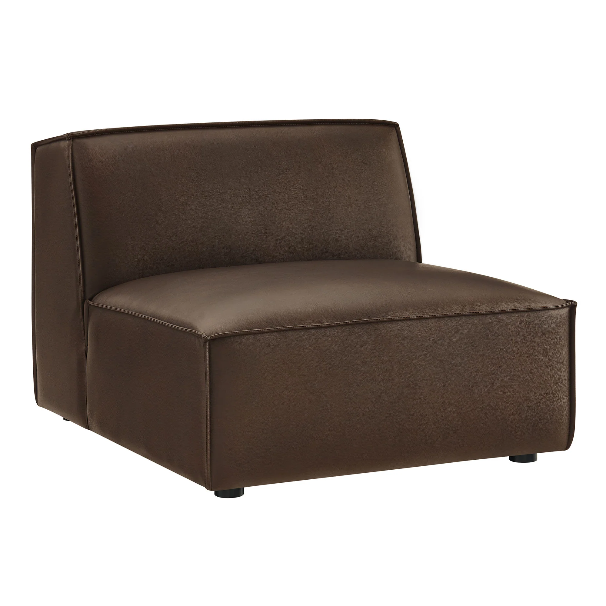 Restore Vegan Leather Armless Modular Chair by Modway - Image 2