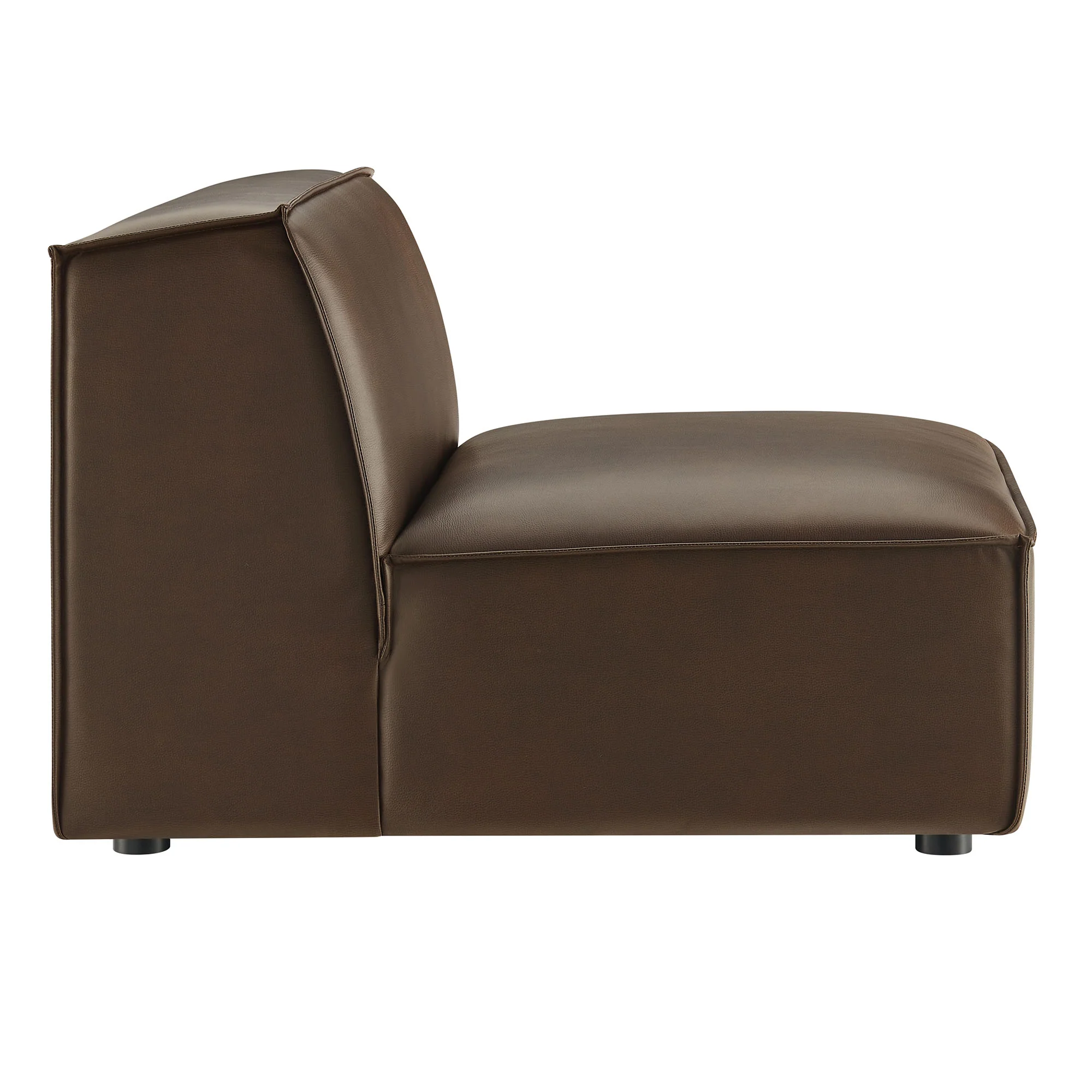 Restore Vegan Leather Armless Modular Chair by Modway - Image 3
