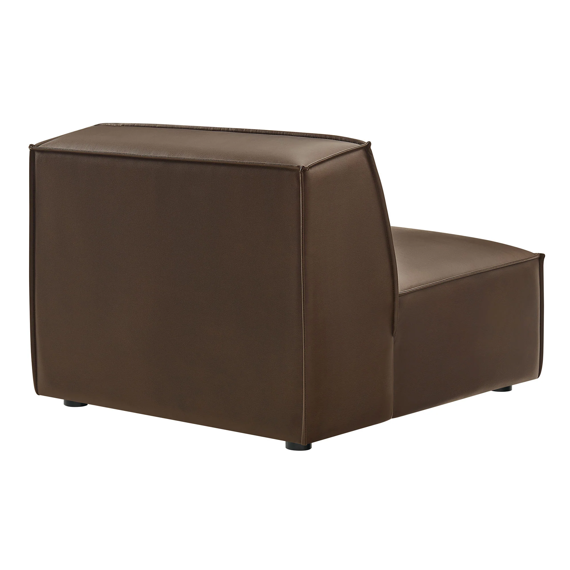 Restore Vegan Leather Armless Modular Chair by Modway - Image 4