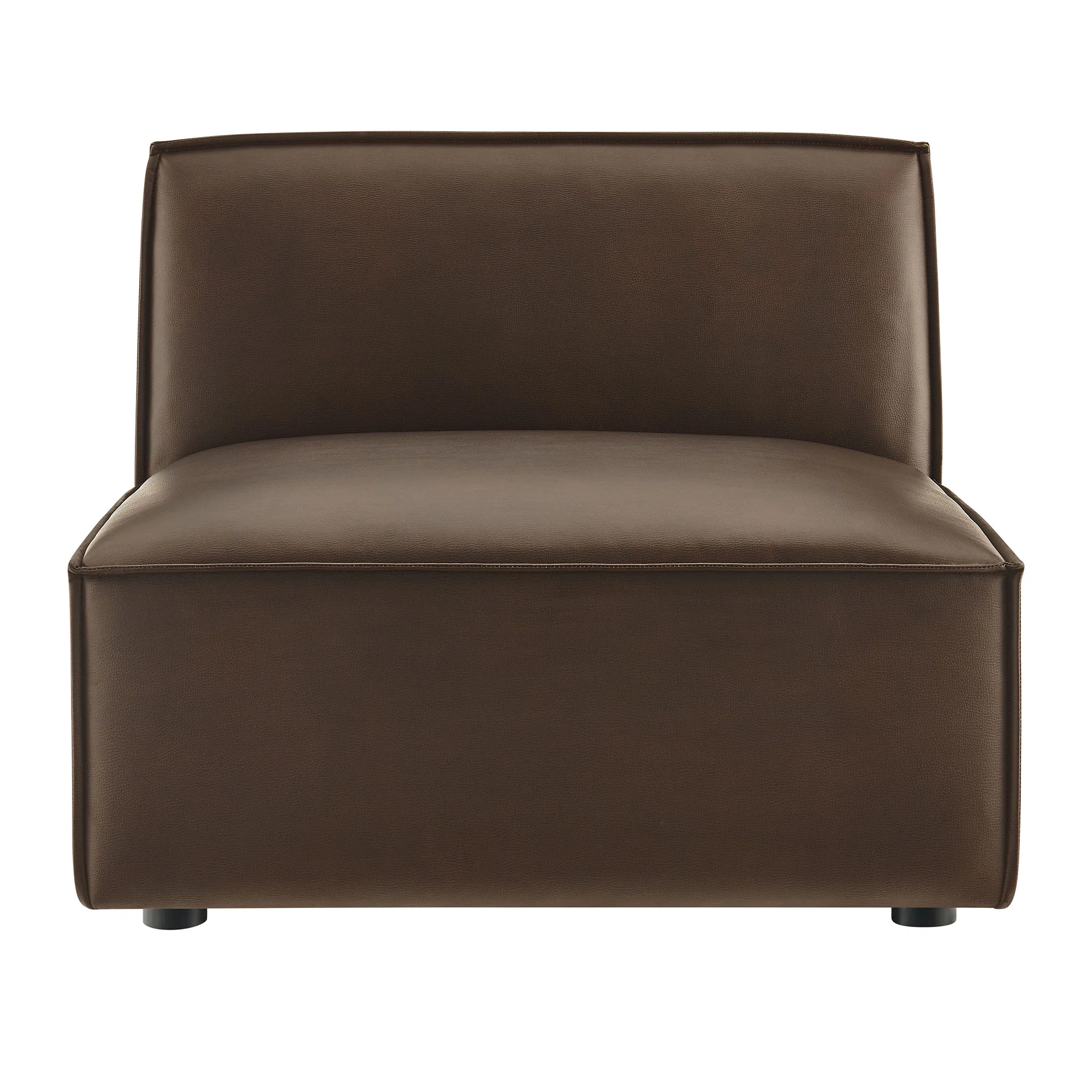 Restore Vegan Leather Armless Modular Chair by Modway - Image 5