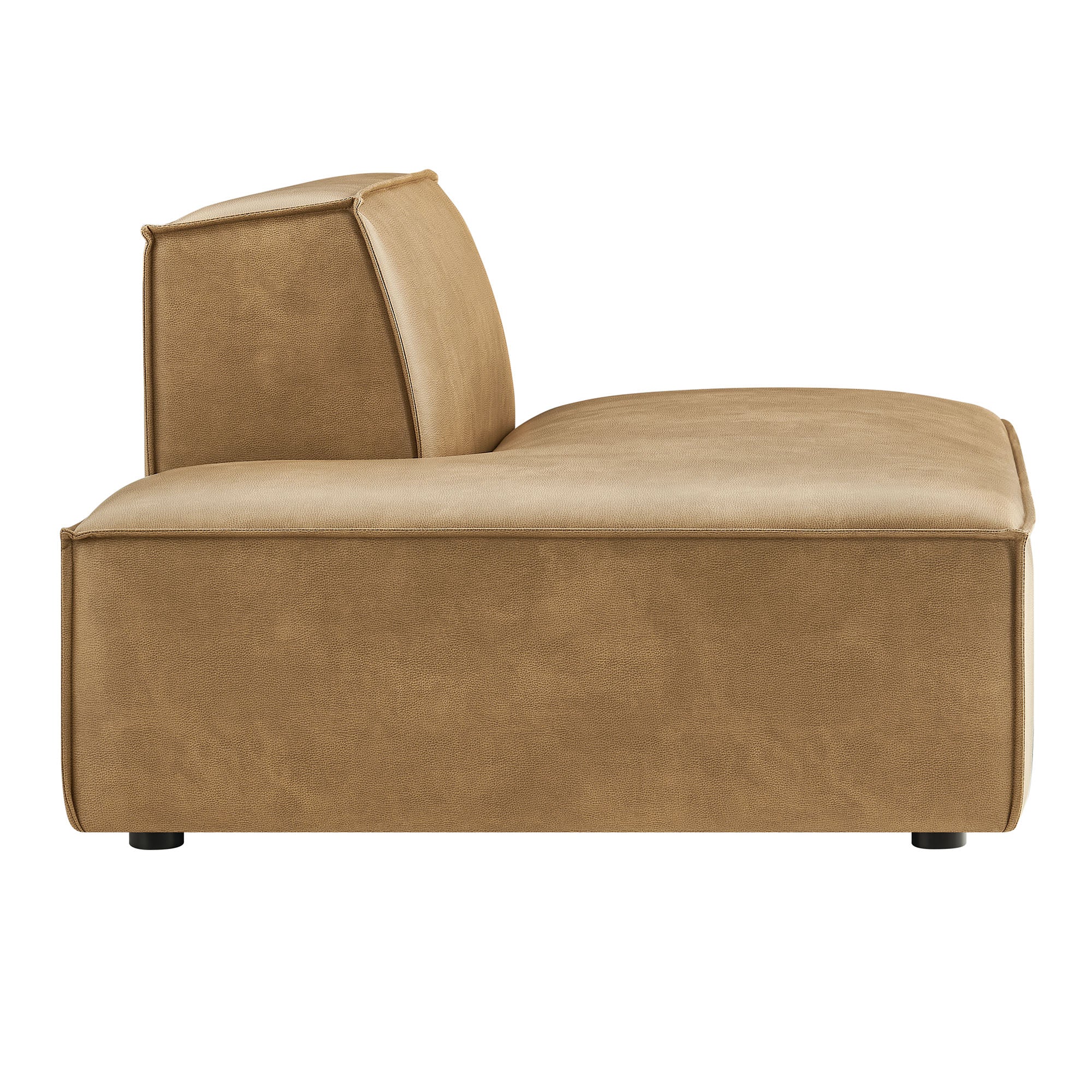 Restore Vegan Leather Left-Facing Armless Modular Chaise by Modway - Image 11