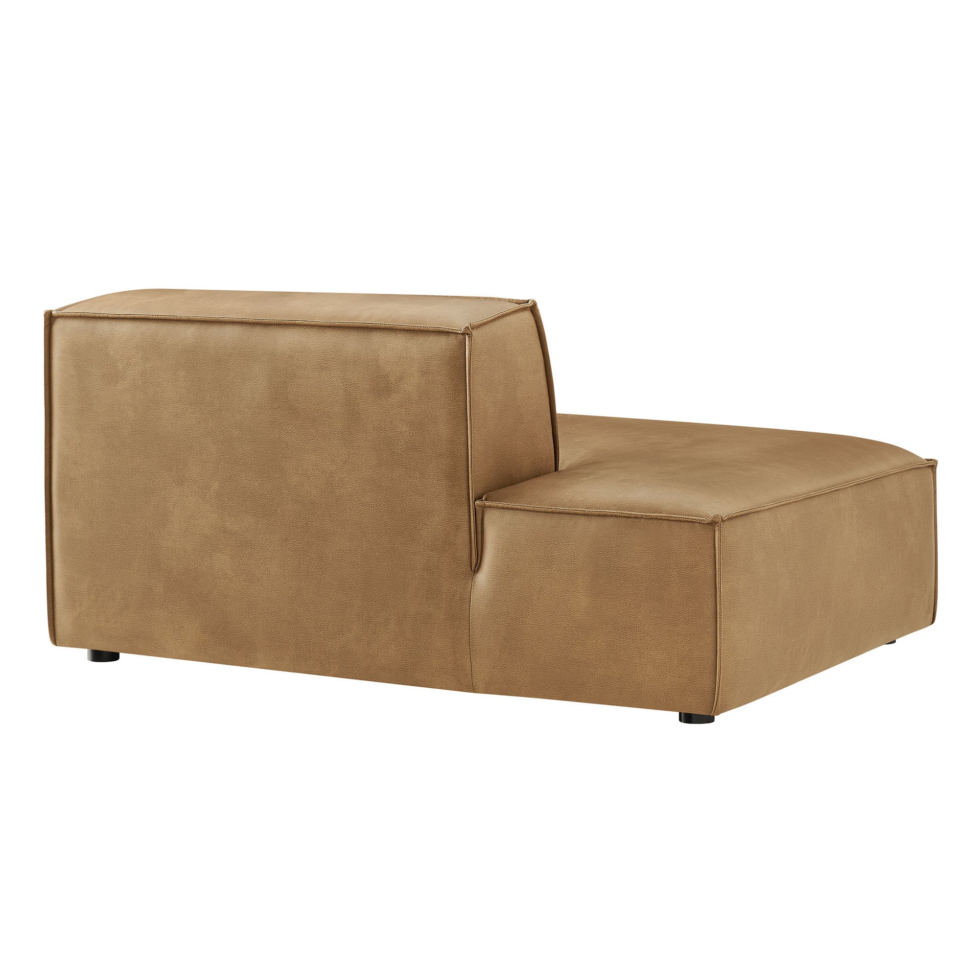 Restore Vegan Leather Left-Facing Armless Modular Chaise by Modway - Image 12