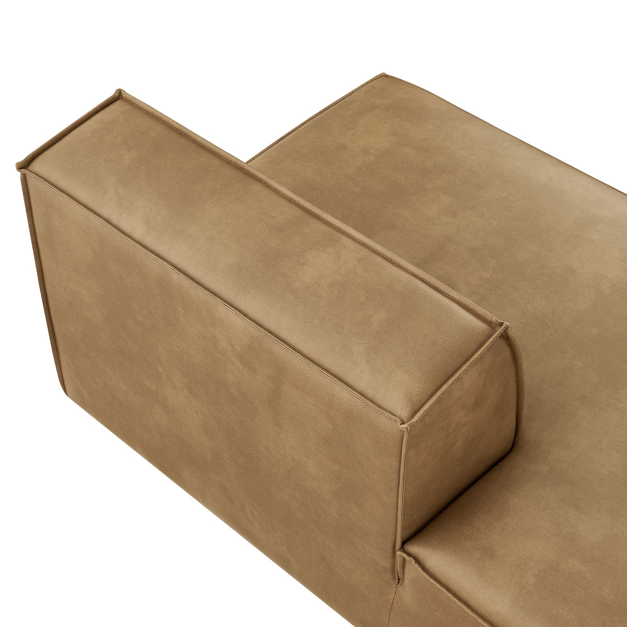 Restore Vegan Leather Left-Facing Armless Modular Chaise by Modway - Image 14