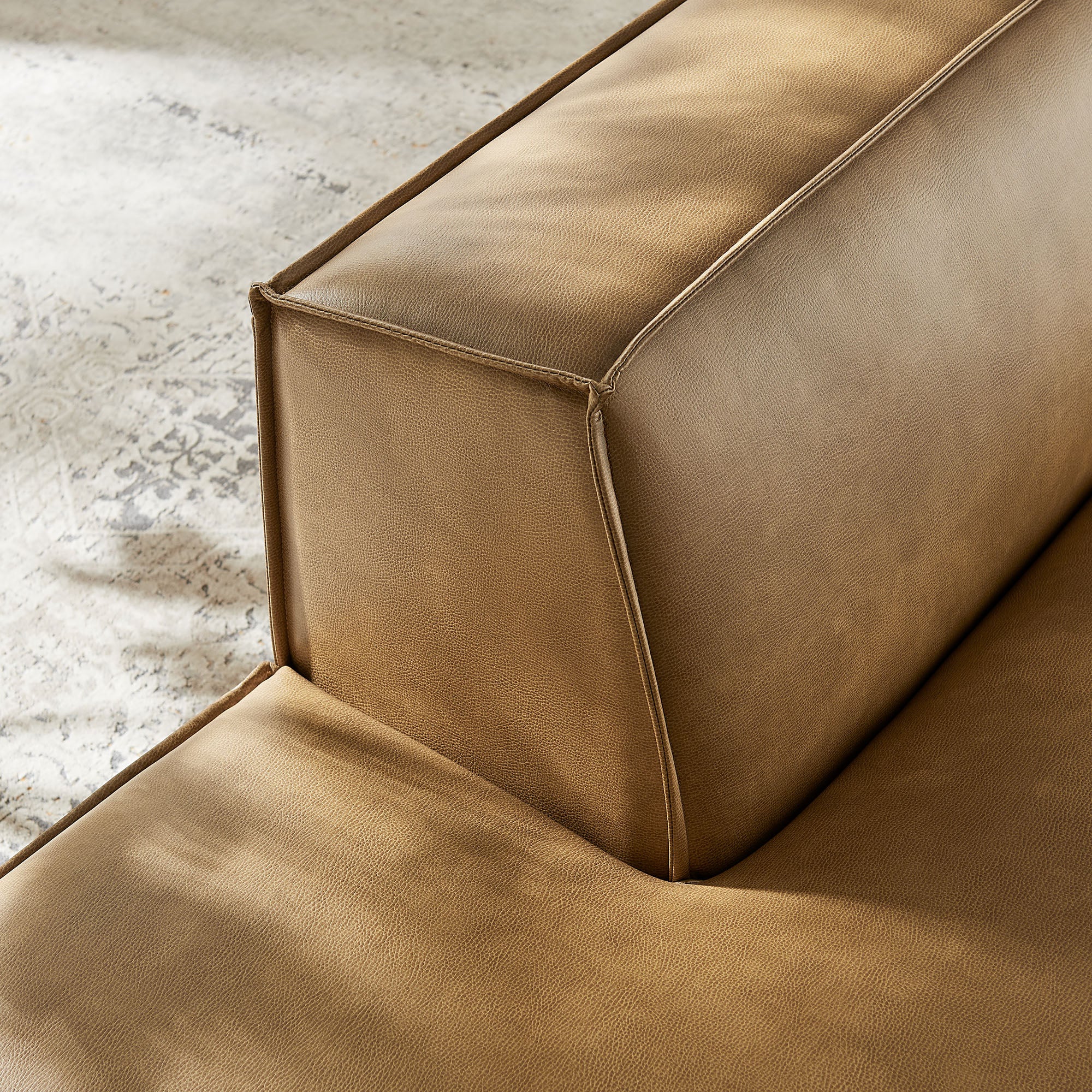 Restore Vegan Leather Left-Facing Armless Modular Chaise by Modway - Image 15