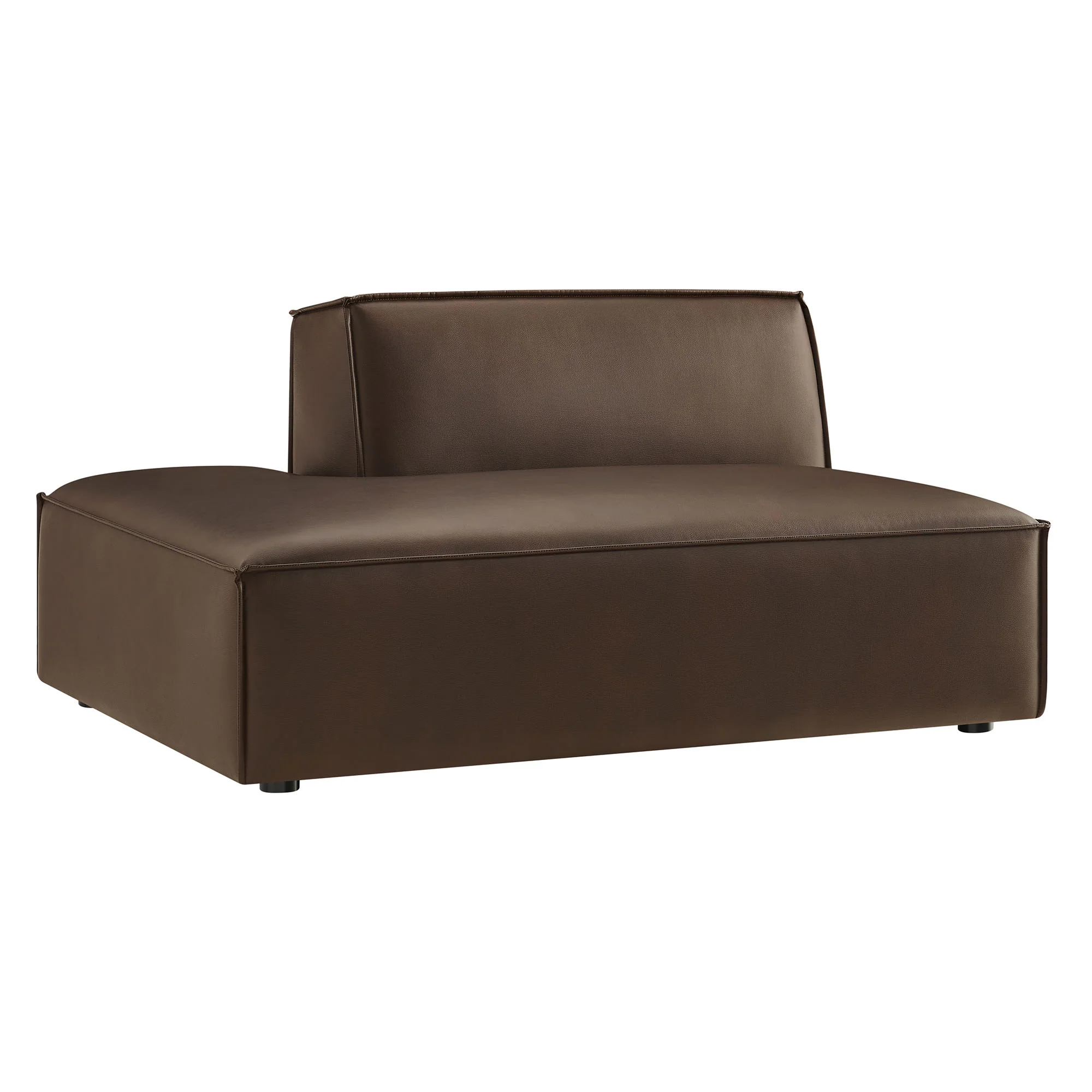 Restore Vegan Leather Left-Facing Armless Modular Chaise by Modway - Image 2