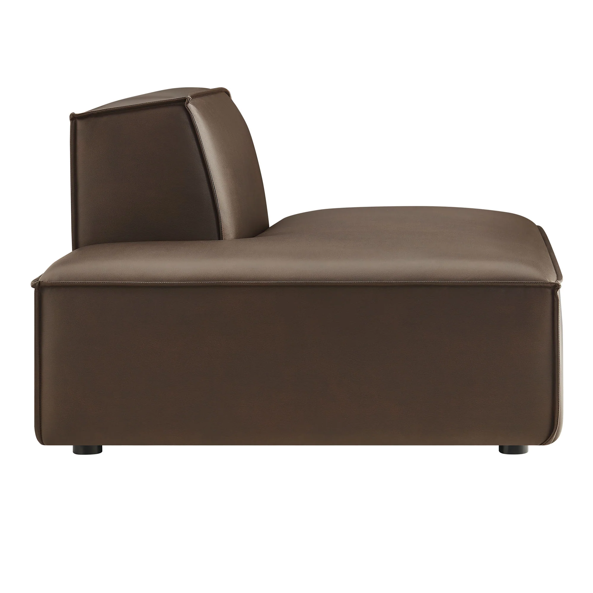 Restore Vegan Leather Left-Facing Armless Modular Chaise by Modway - Image 3