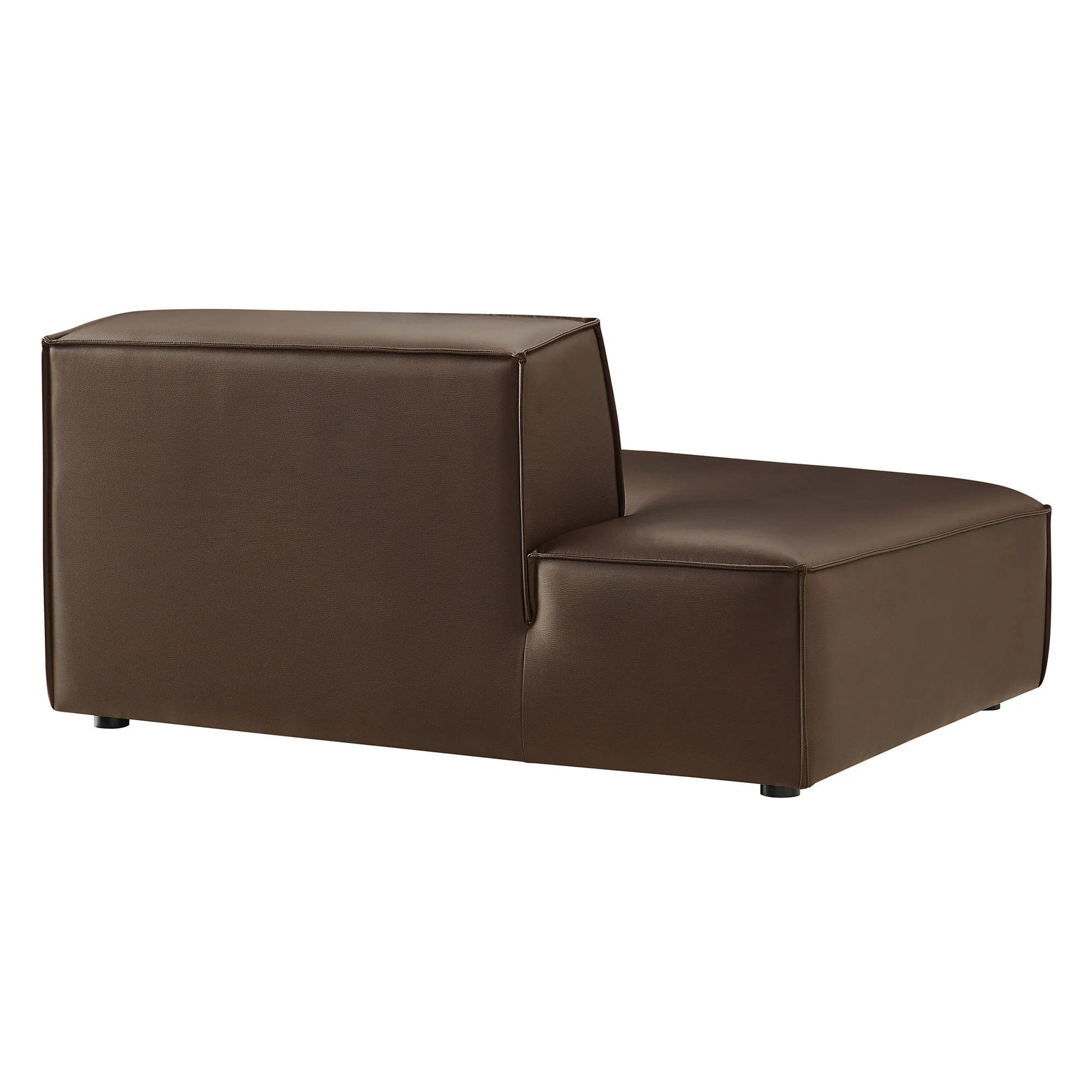 Restore Vegan Leather Left-Facing Armless Modular Chaise by Modway - Image 4