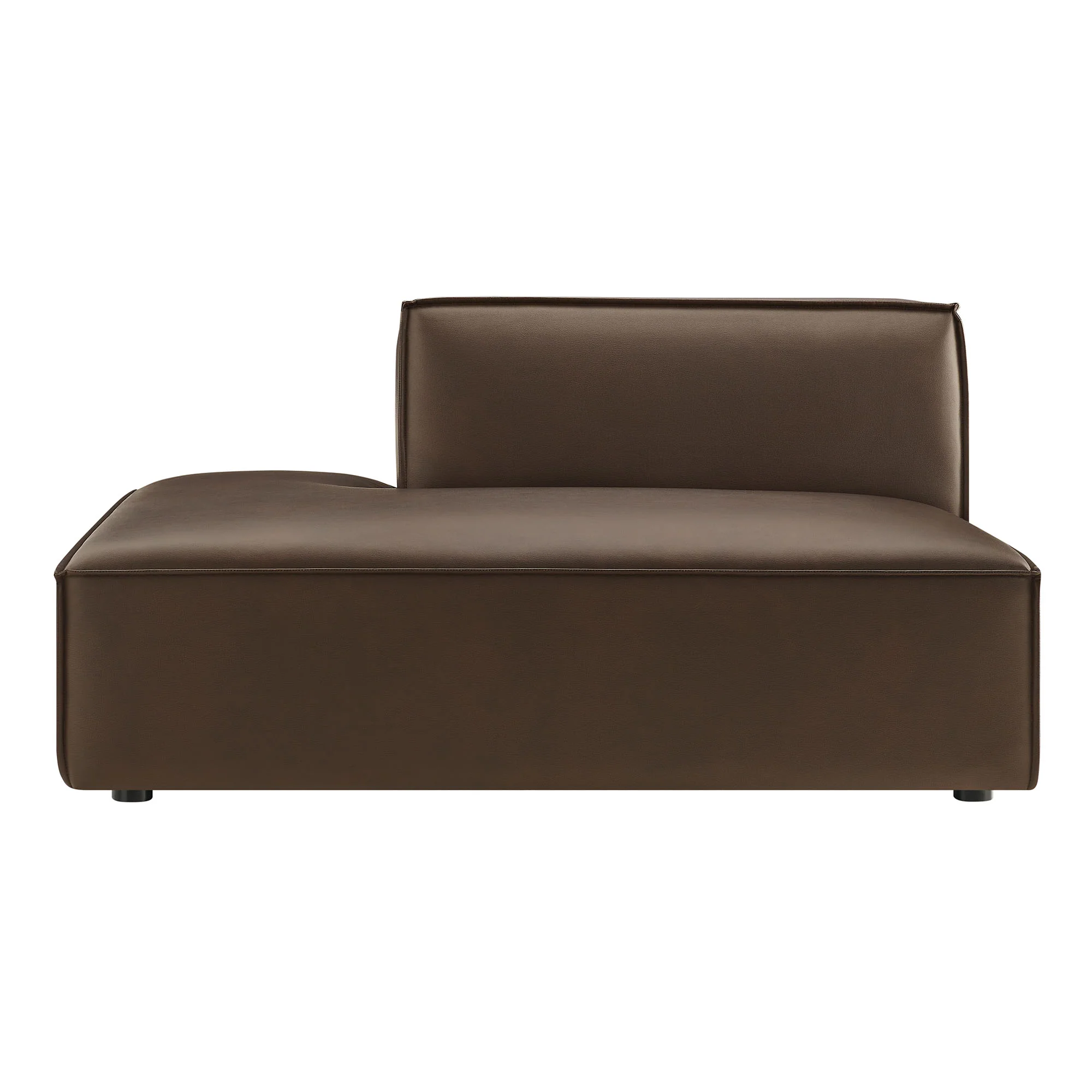 Restore Vegan Leather Left-Facing Armless Modular Chaise by Modway - Image 5
