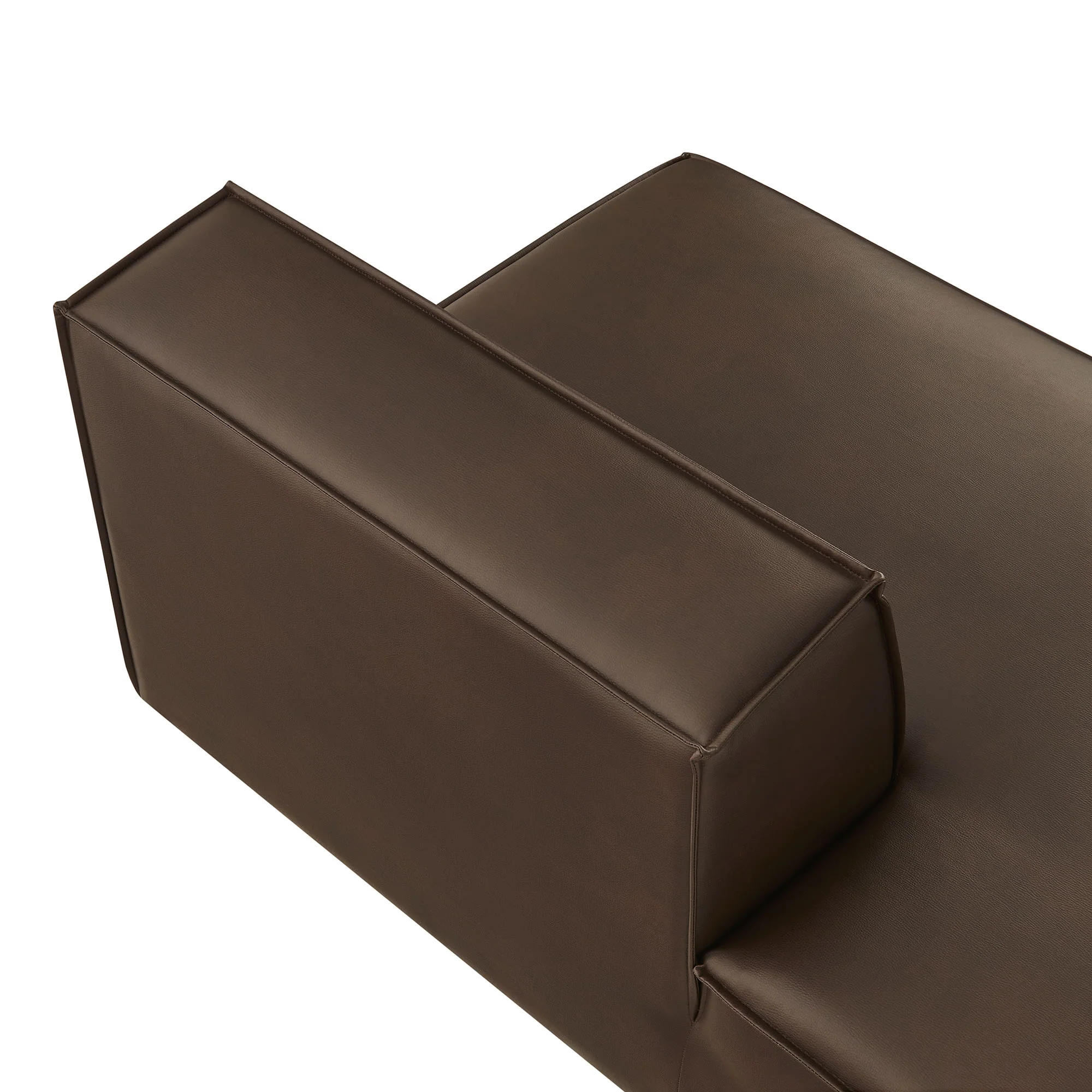 Restore Vegan Leather Left-Facing Armless Modular Chaise by Modway - Image 6