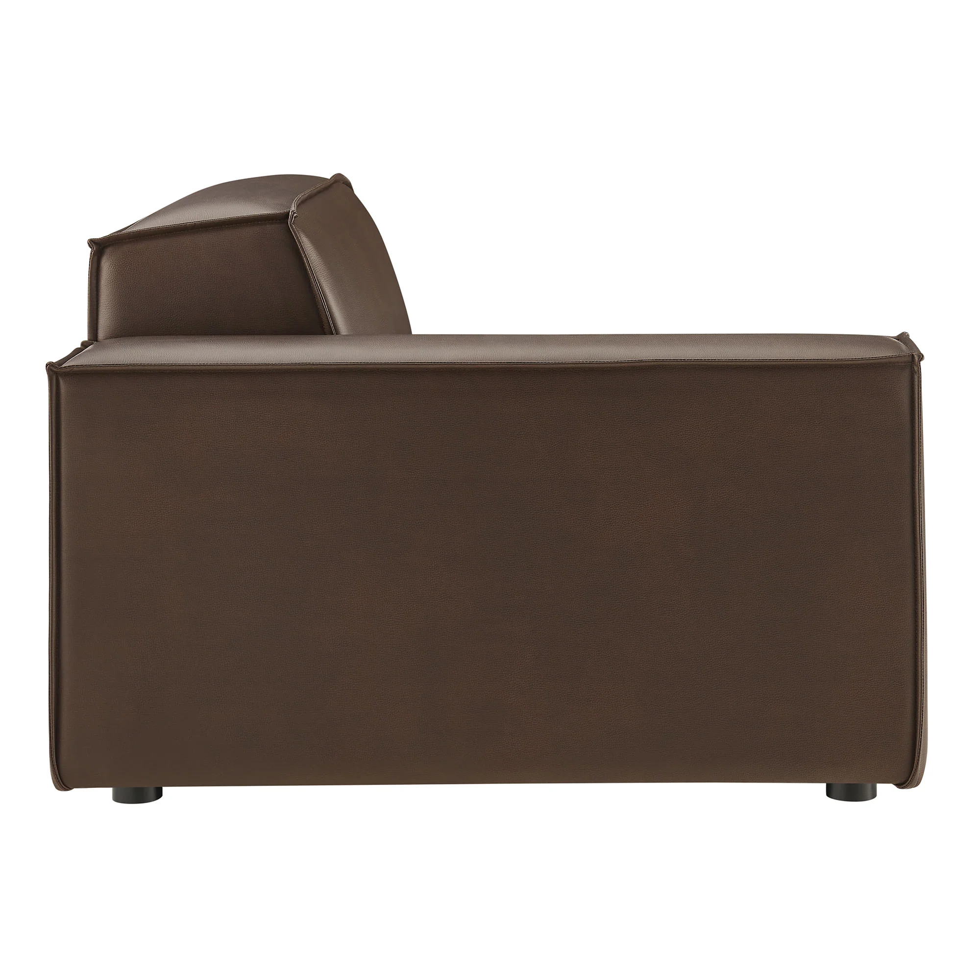 Restore Vegan Leather Left-Facing Modular Lounge Chair by Modway - Image 3