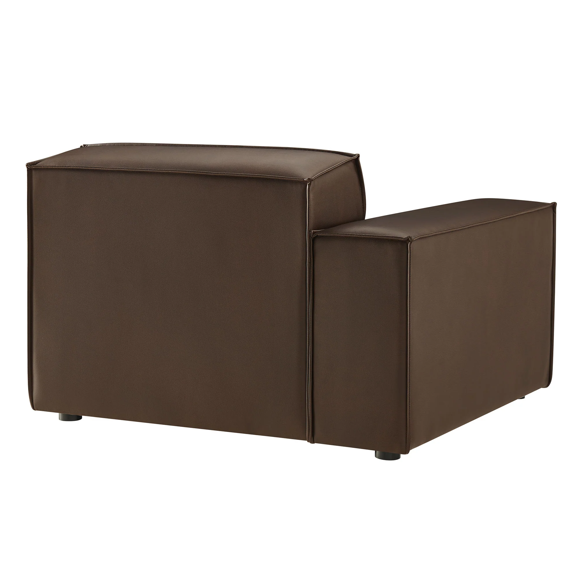 Restore Vegan Leather Left-Facing Modular Lounge Chair by Modway - Image 4