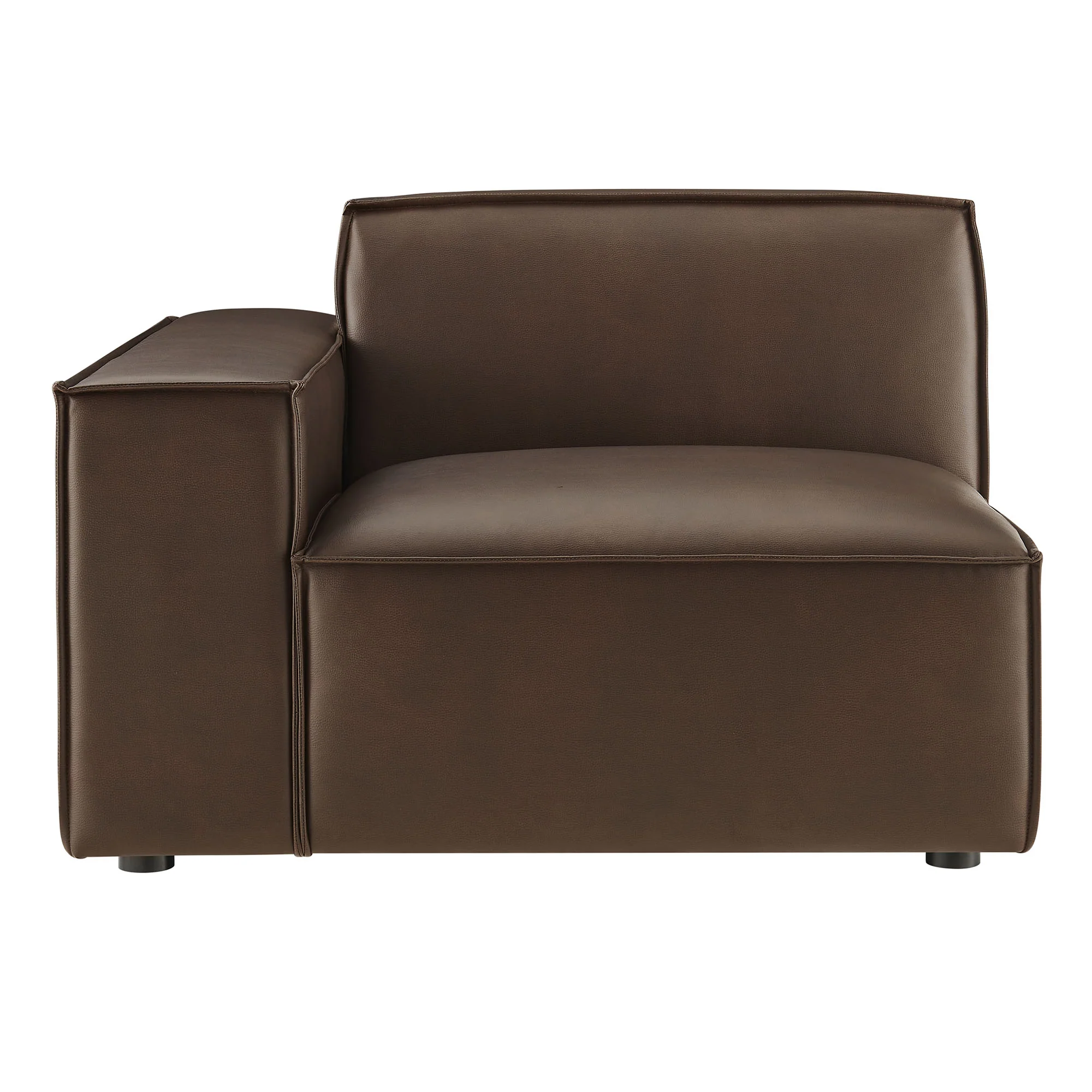 Restore Vegan Leather Left-Facing Modular Lounge Chair by Modway - Image 5