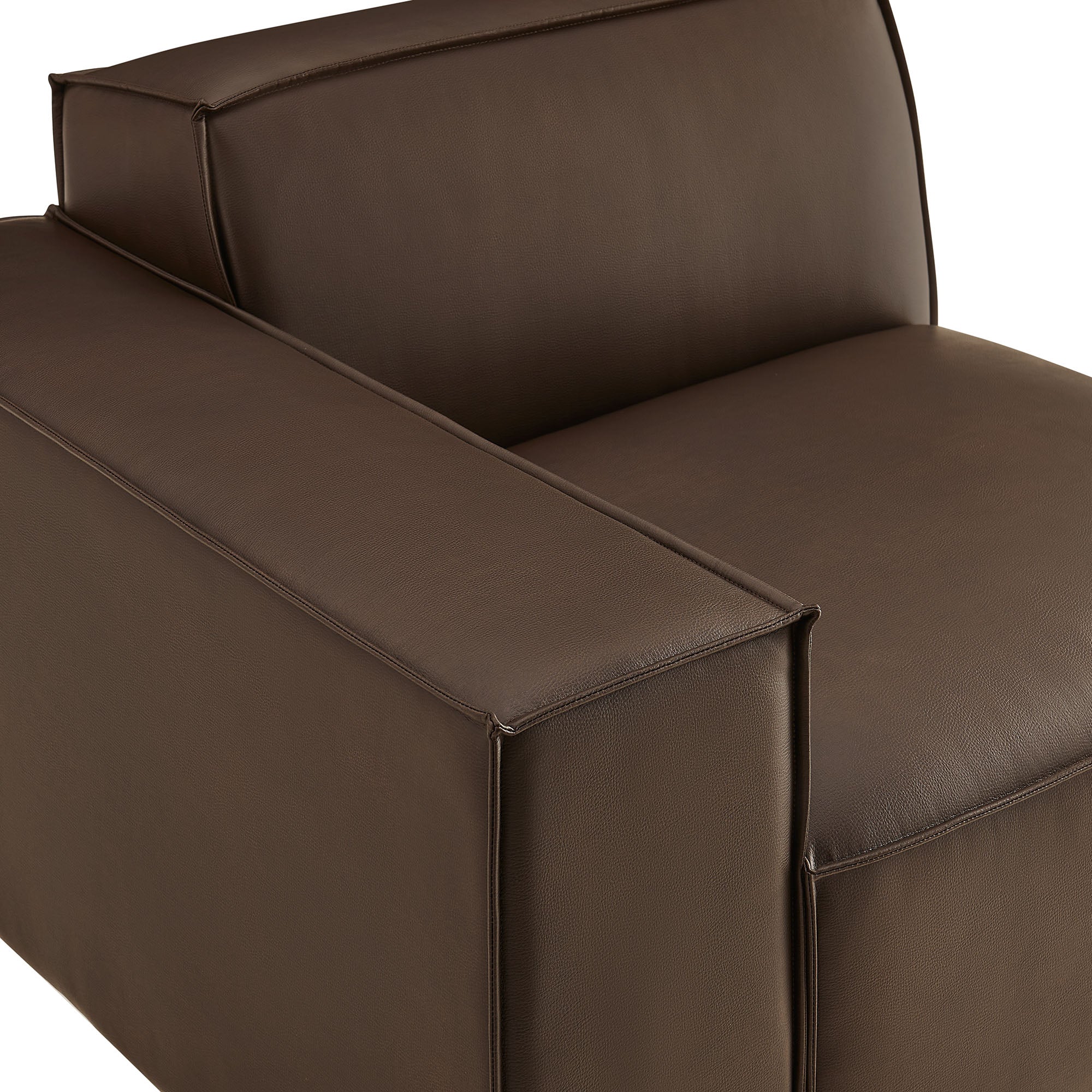 Restore Vegan Leather Left-Facing Modular Lounge Chair by Modway - Image 6