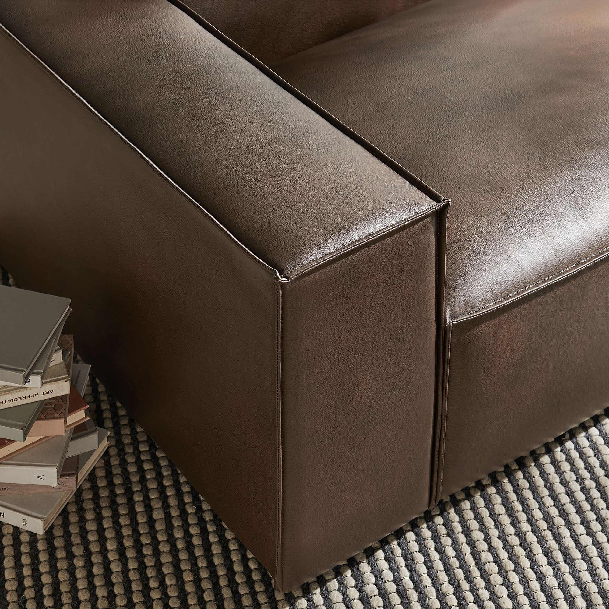 Restore Vegan Leather Left-Facing Modular Lounge Chair by Modway - Image 7