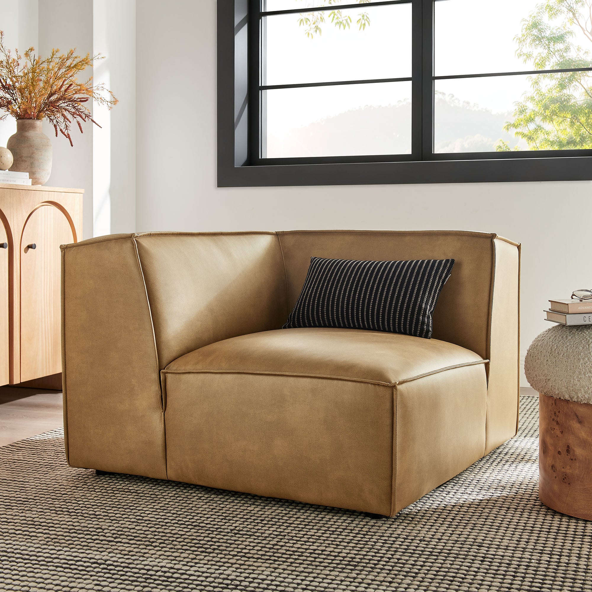 Restore Vegan Leather Modular Corner Chair by Modway - Image 16