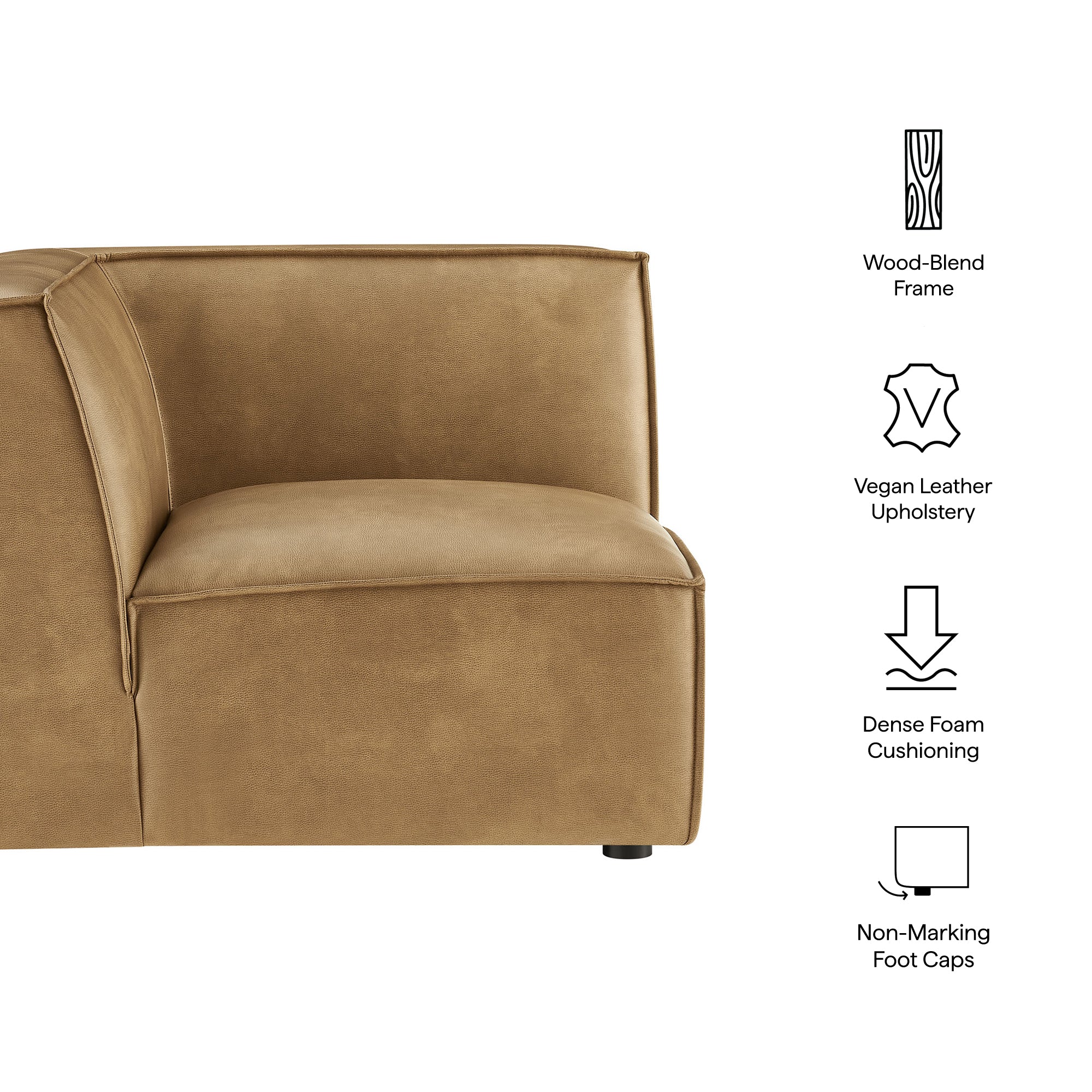 Restore Vegan Leather Modular Corner Chair by Modway - Image 17