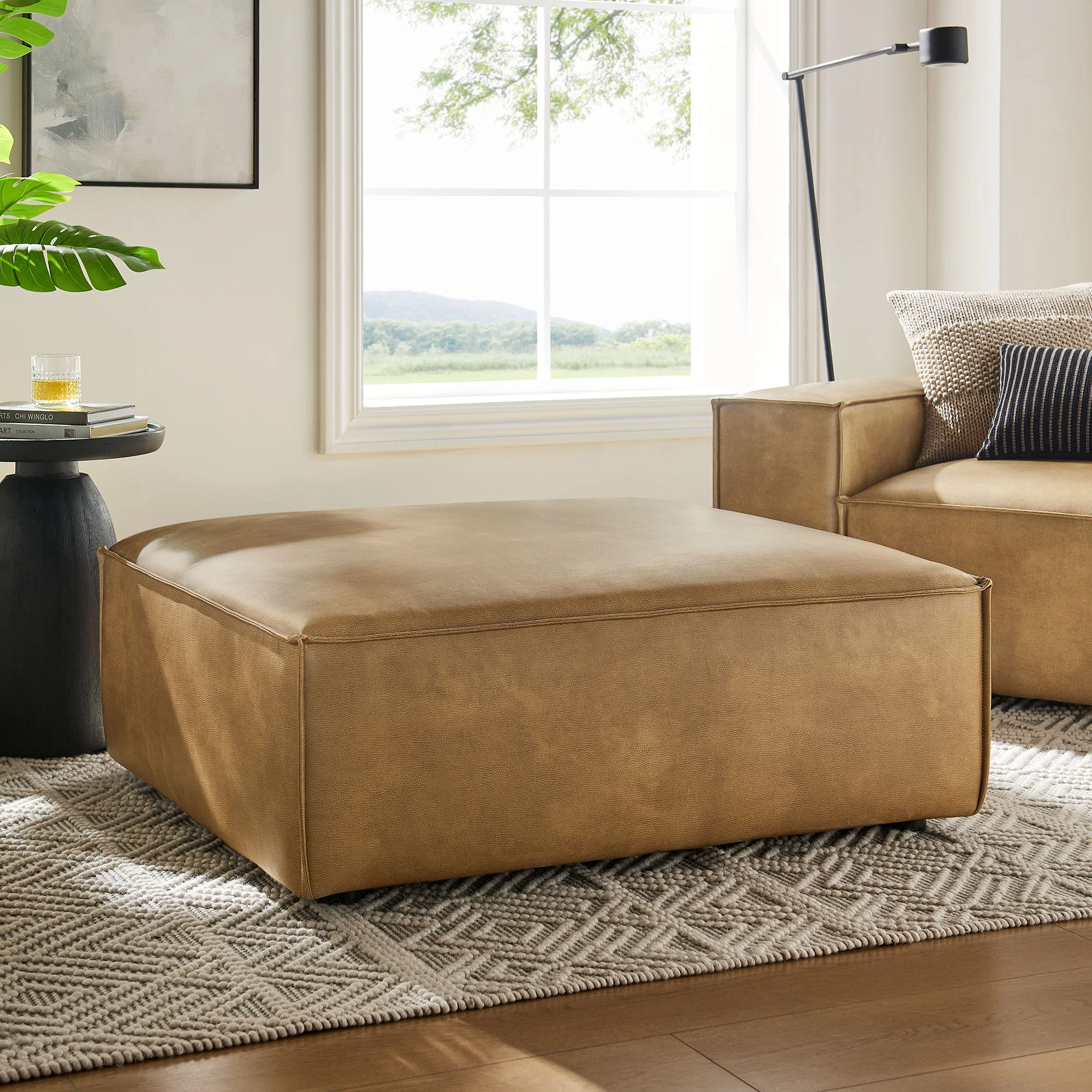 Restore Vegan Leather Modular Ottoman by Modway - Image 14