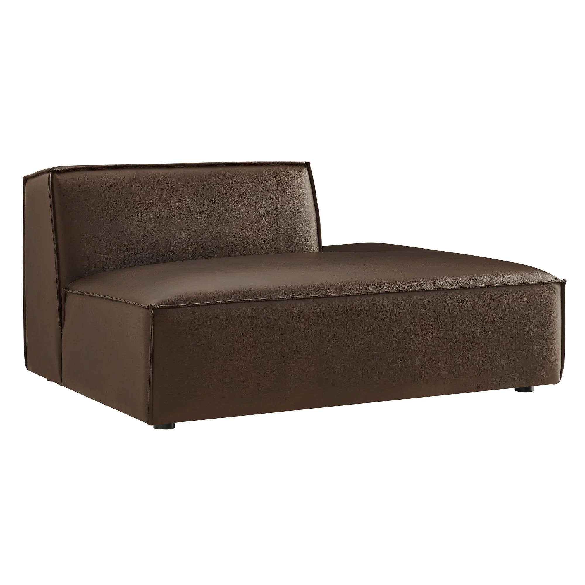 Restore Vegan Leather Right-Facing Armless Modular Chaise by Modway - Image 2