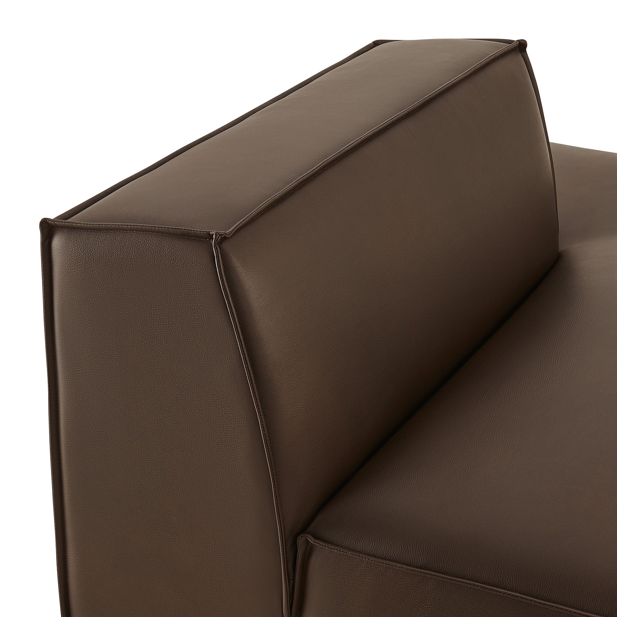 Restore Vegan Leather Right-Facing Armless Modular Chaise by Modway - Image 6