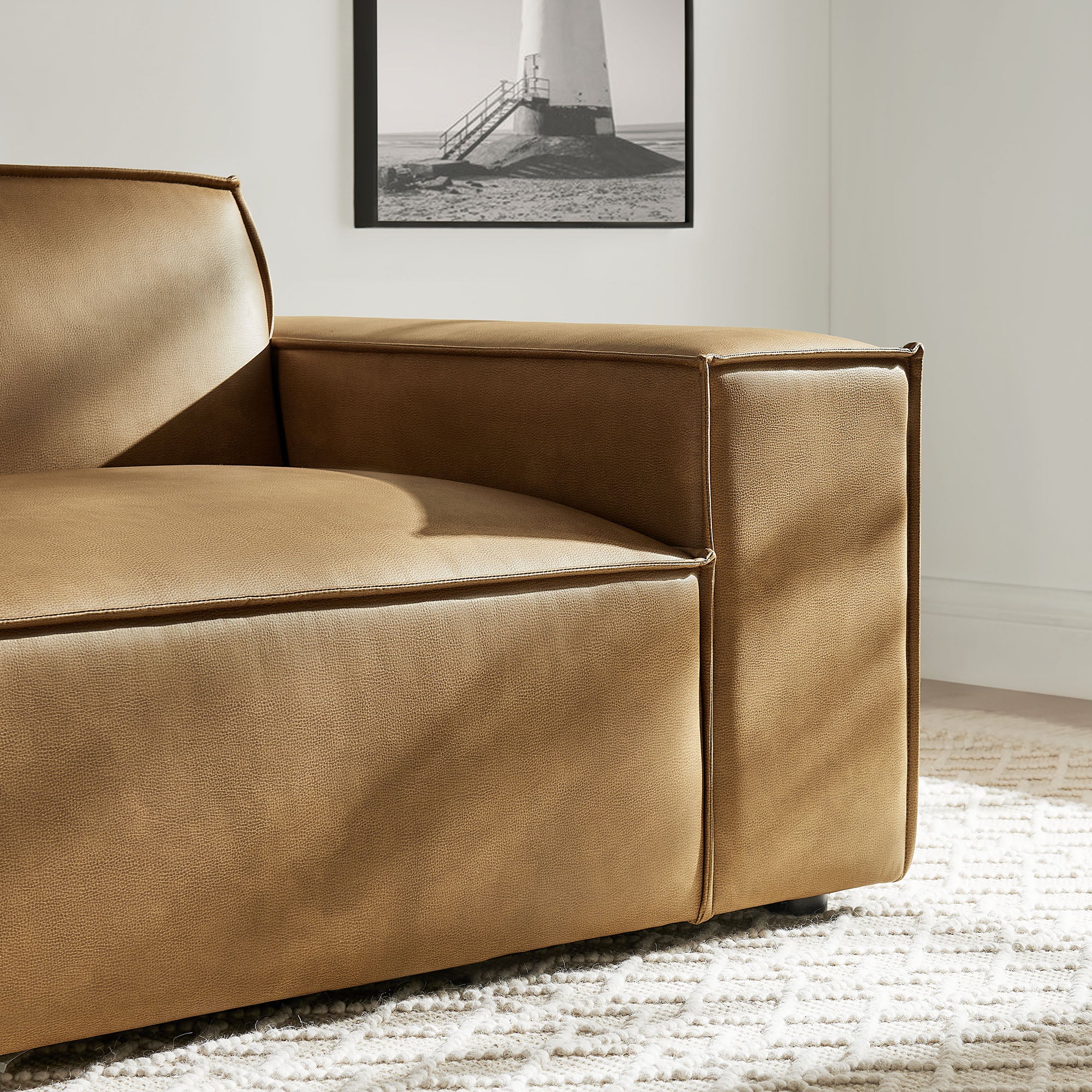 Restore Vegan Leather Right-Facing Modular Lounge Chair by Modway - Image 15
