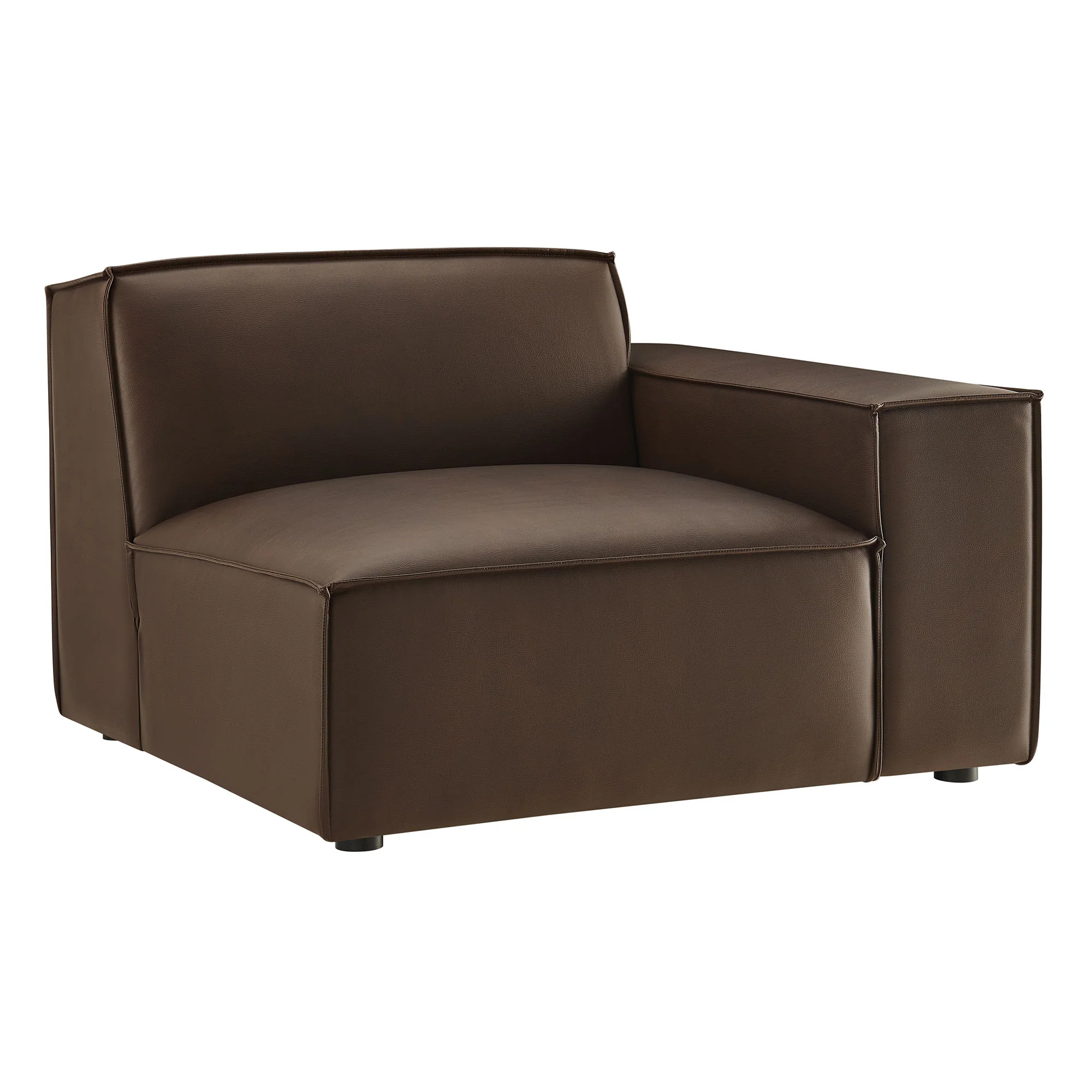 Restore Vegan Leather Right-Facing Modular Lounge Chair by Modway - Image 2