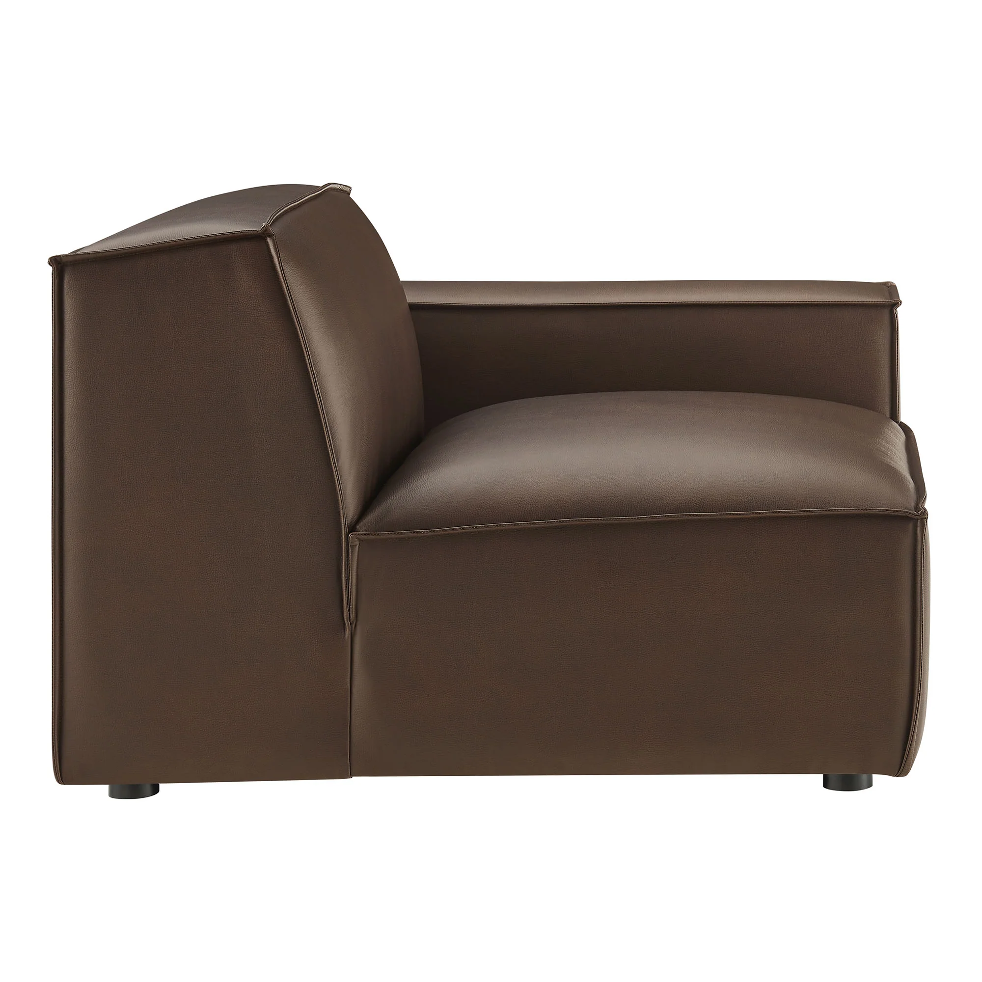 Restore Vegan Leather Right-Facing Modular Lounge Chair by Modway - Image 3