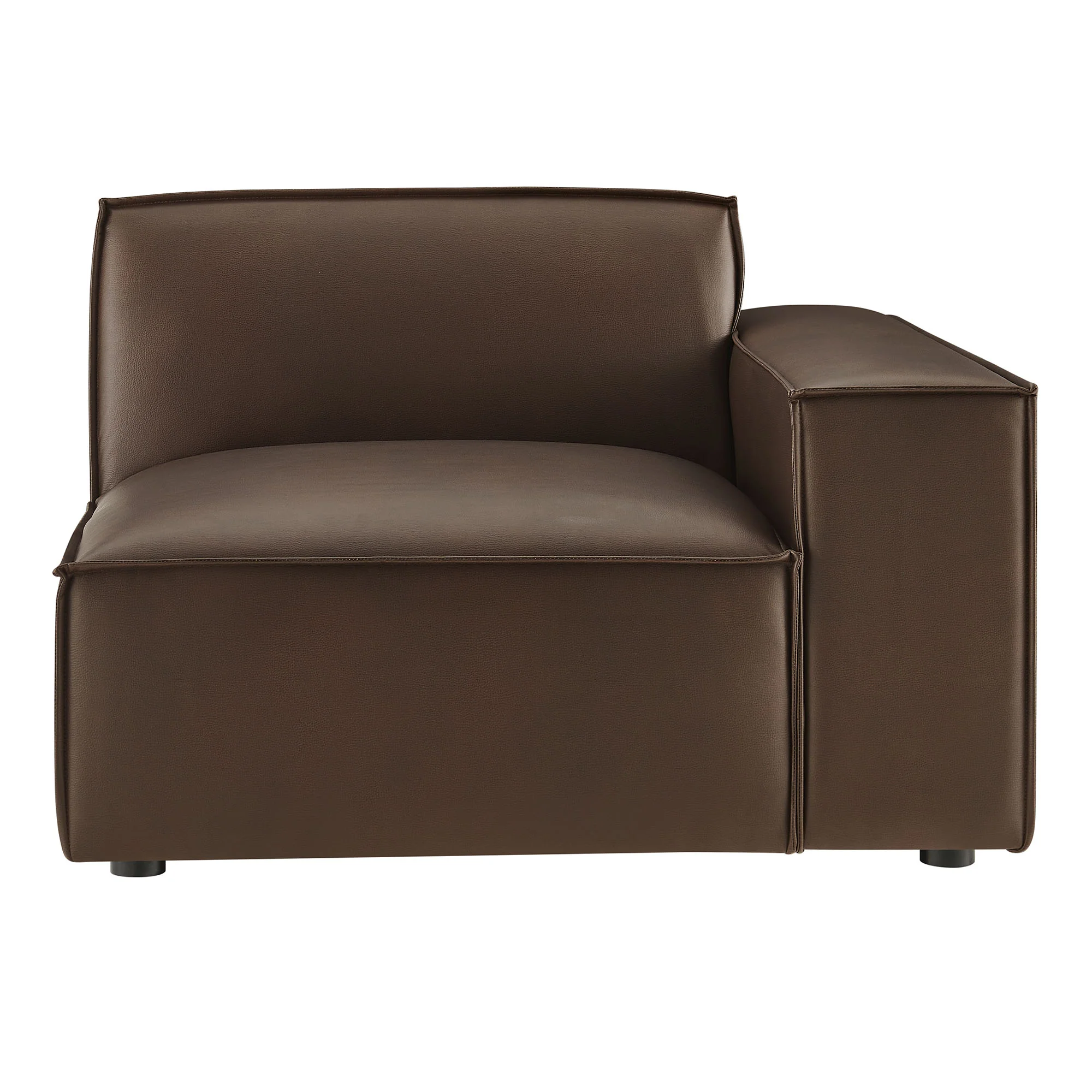 Restore Vegan Leather Right-Facing Modular Lounge Chair by Modway - Image 5