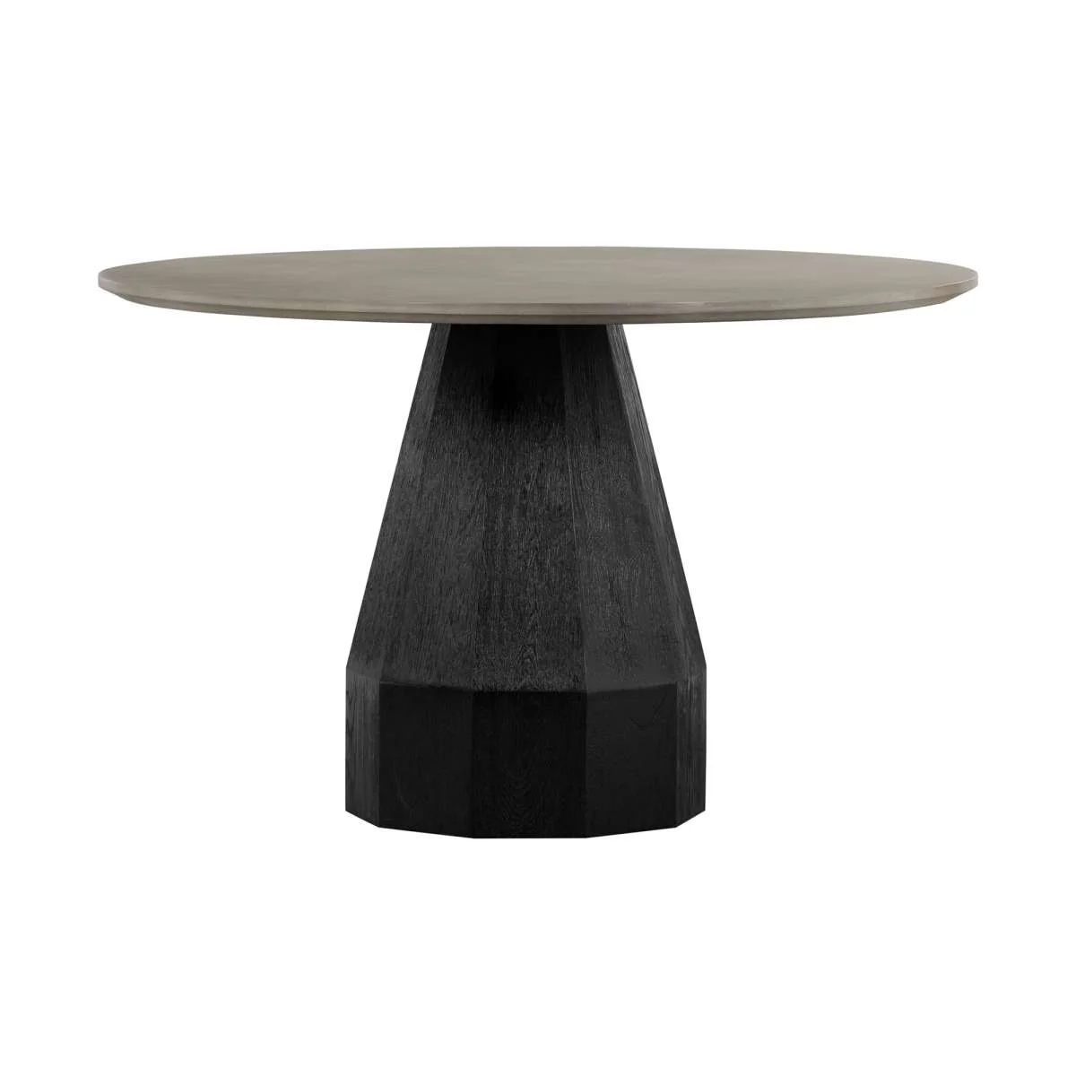 Revival Concrete and Oak Round Dining Table By Armen Living - Image 2