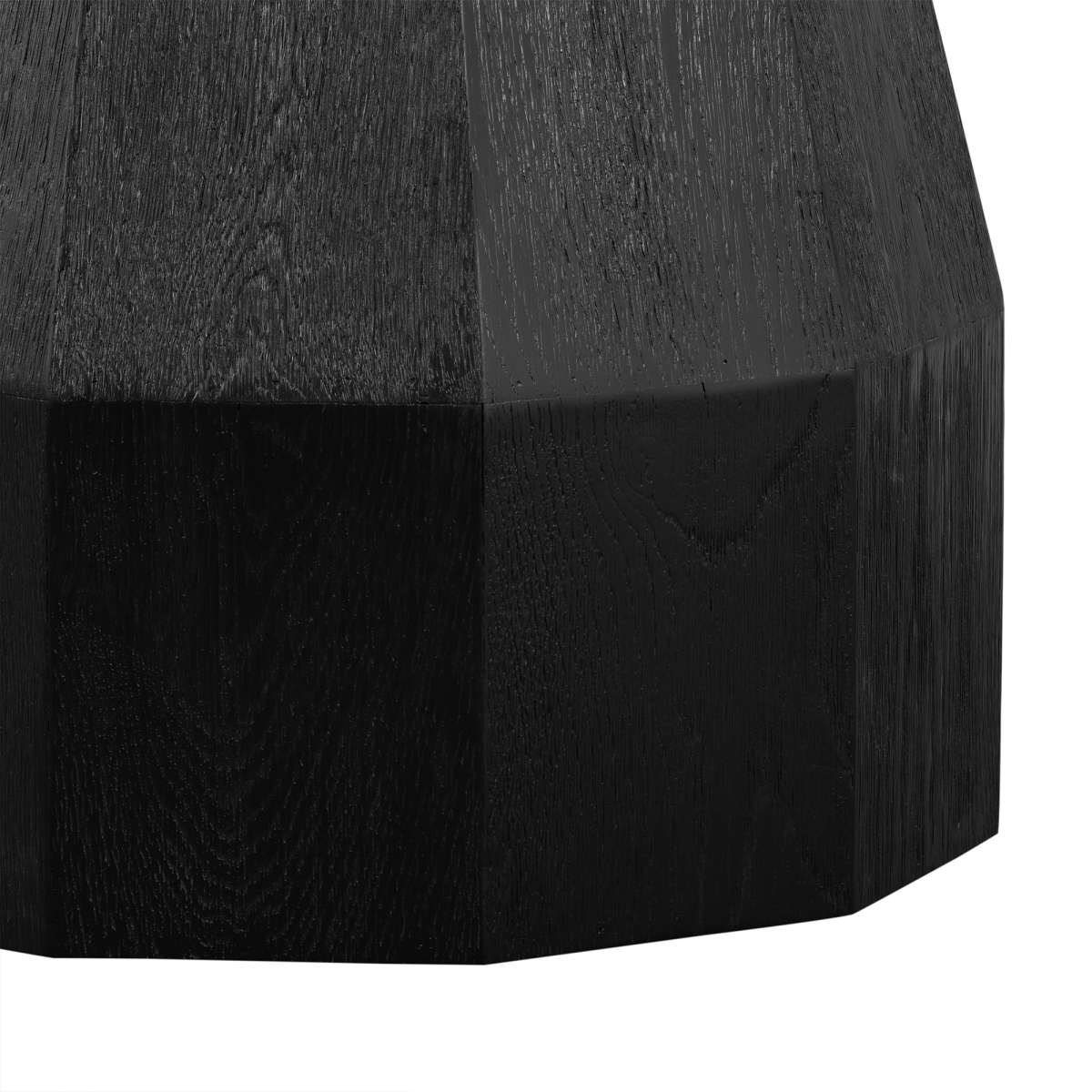 Revival Concrete and Oak Round Dining Table By Armen Living - Image 4