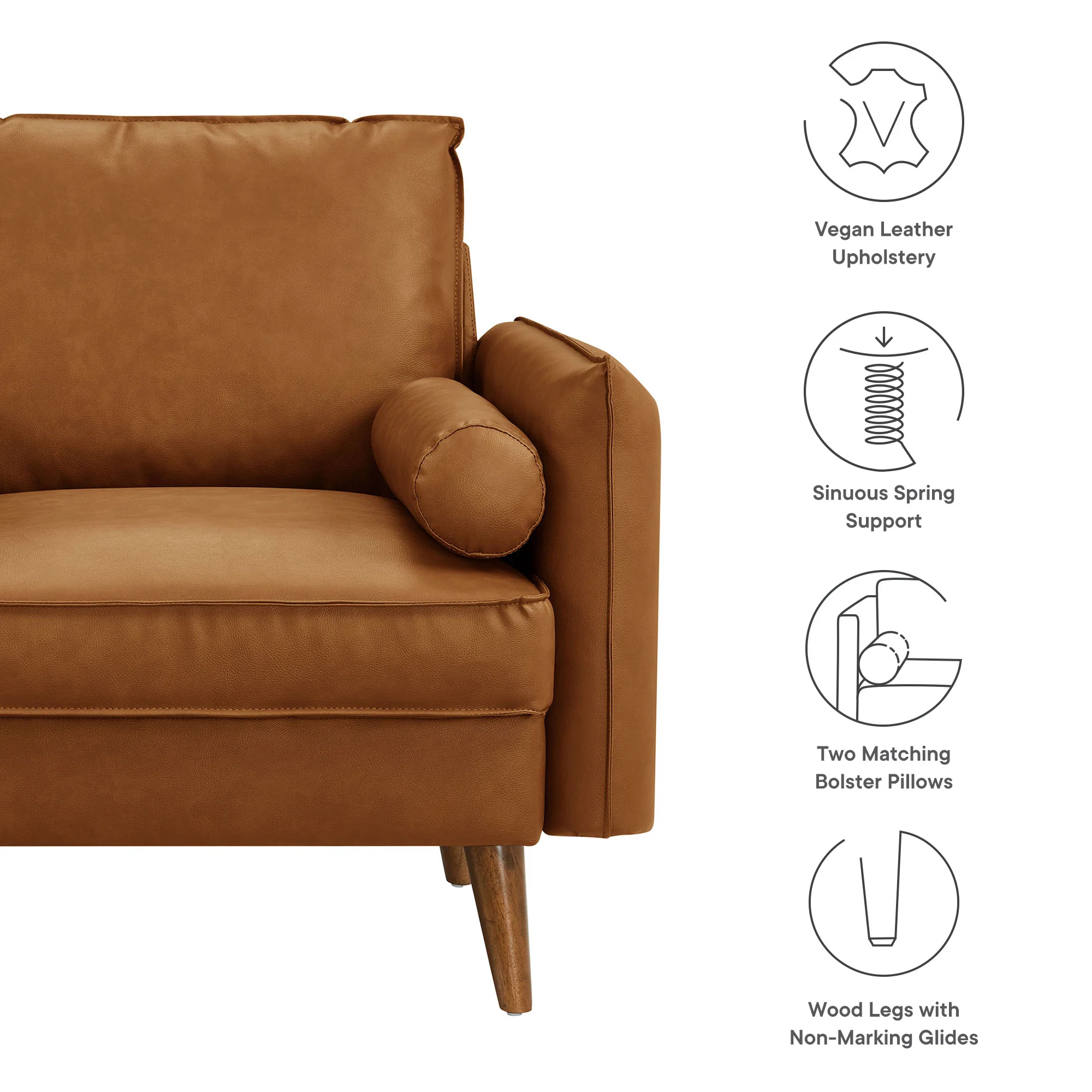 Revive Upholstered Vegan Leather Accent Armchair by Modway - Image 17