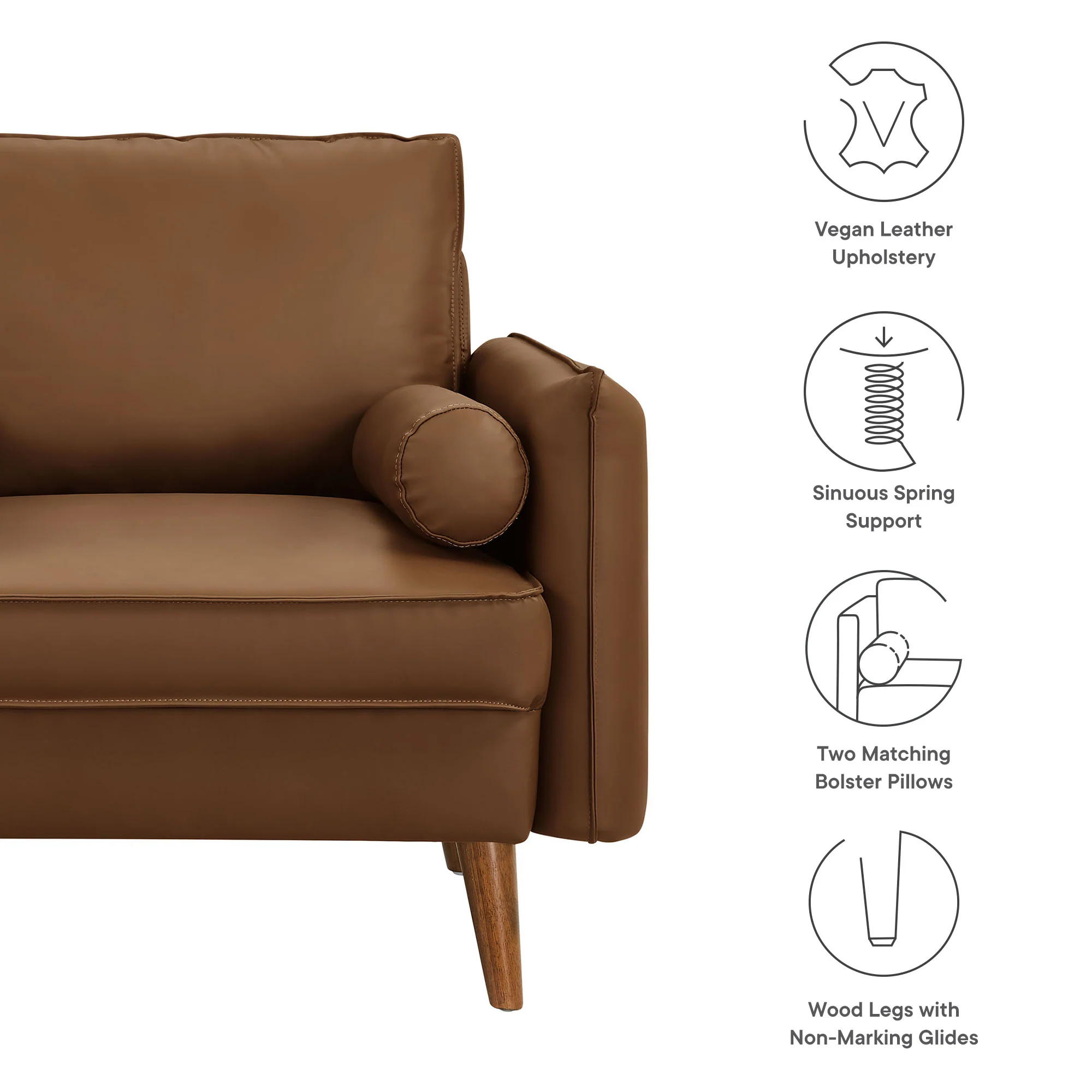 Revive Upholstered Vegan Leather Accent Armchair by Modway - Image 8
