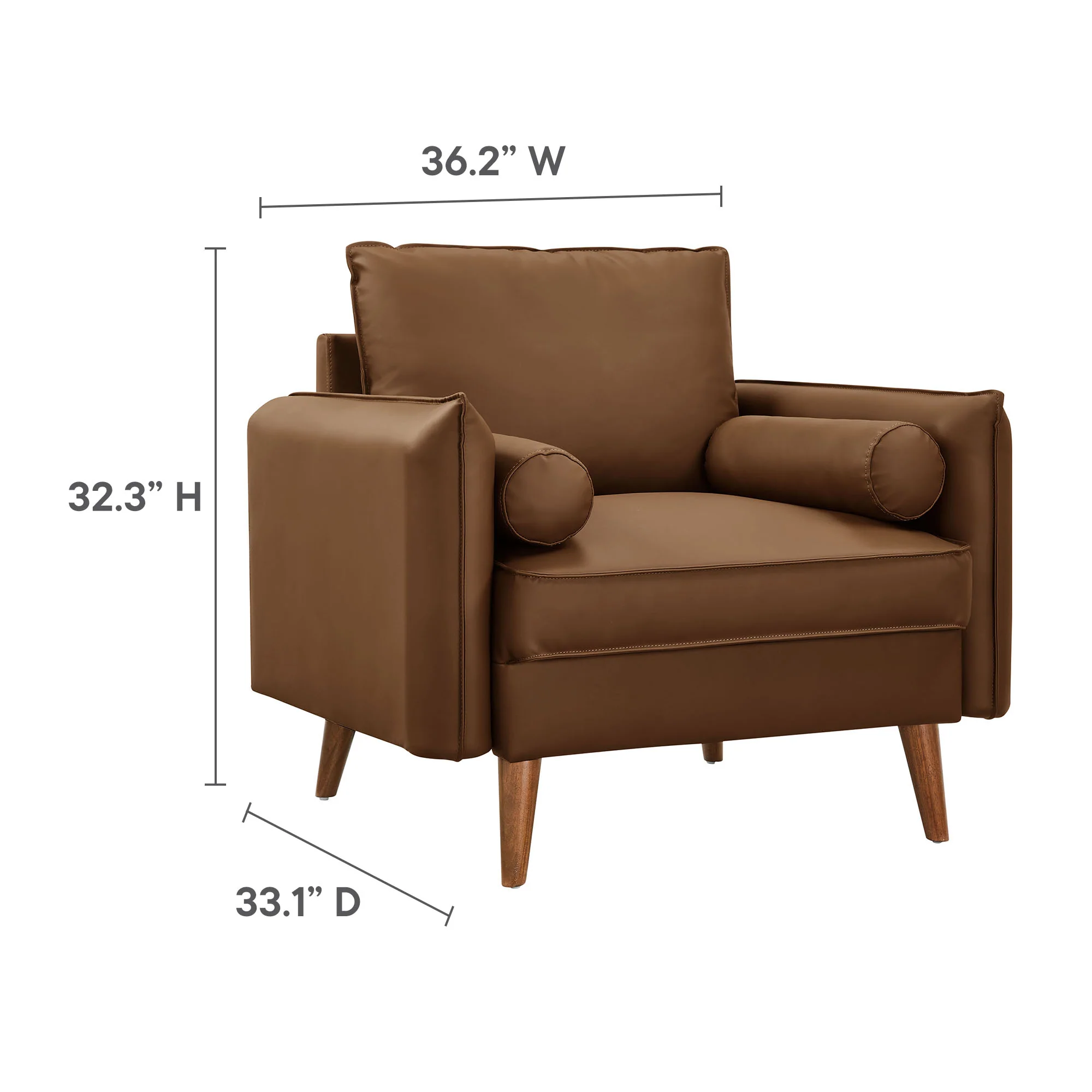 Revive Upholstered Vegan Leather Accent Armchair by Modway - Image 9