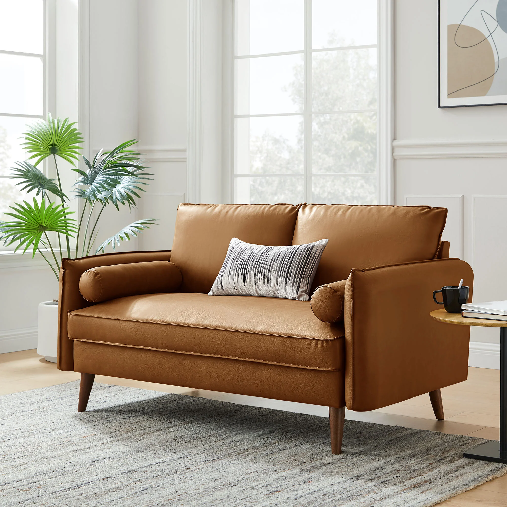 Revive Upholstered Vegan Leather Loveseat by Modway - Image 16