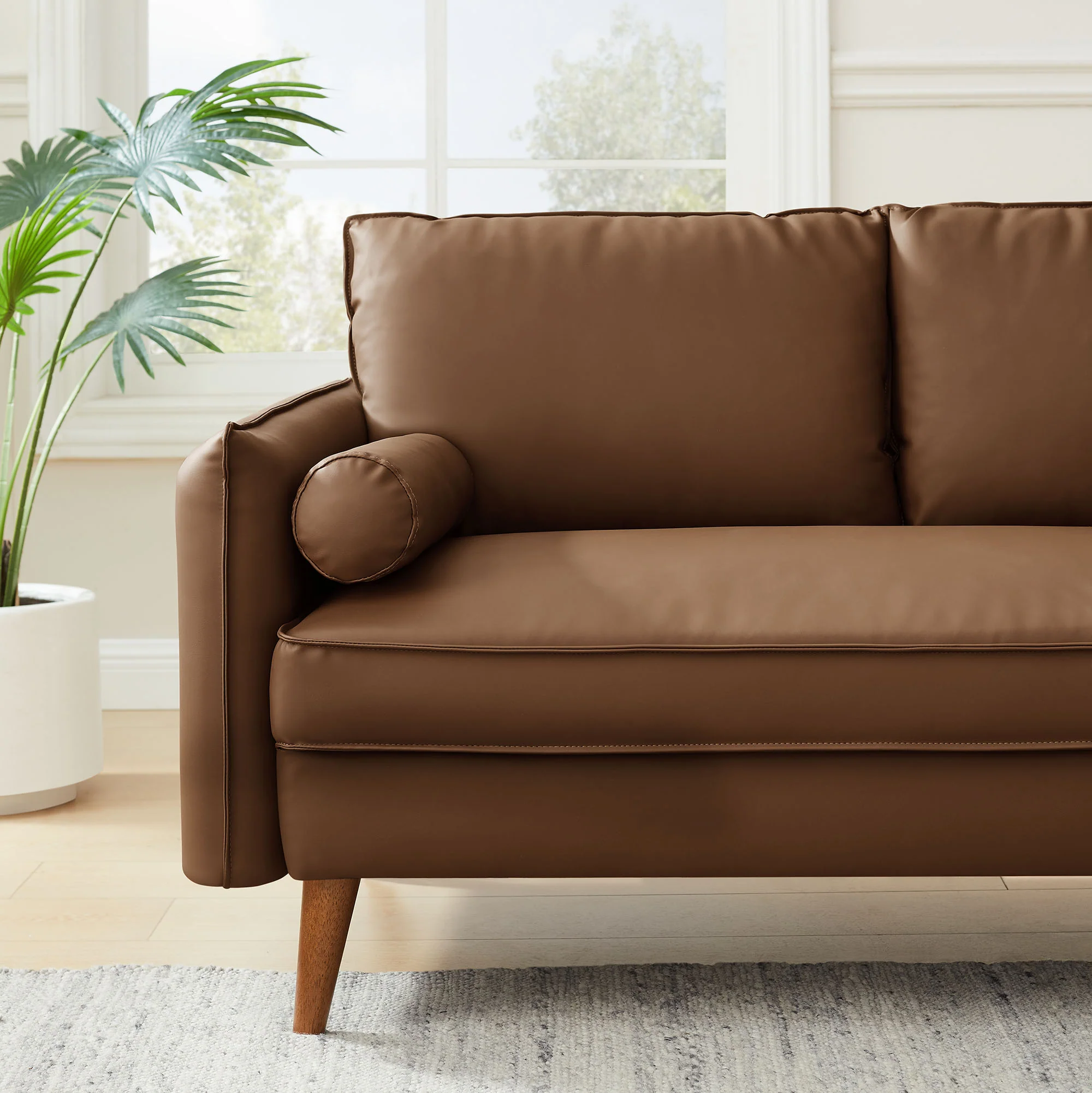 Revive Upholstered Vegan Leather Loveseat by Modway - Image 7
