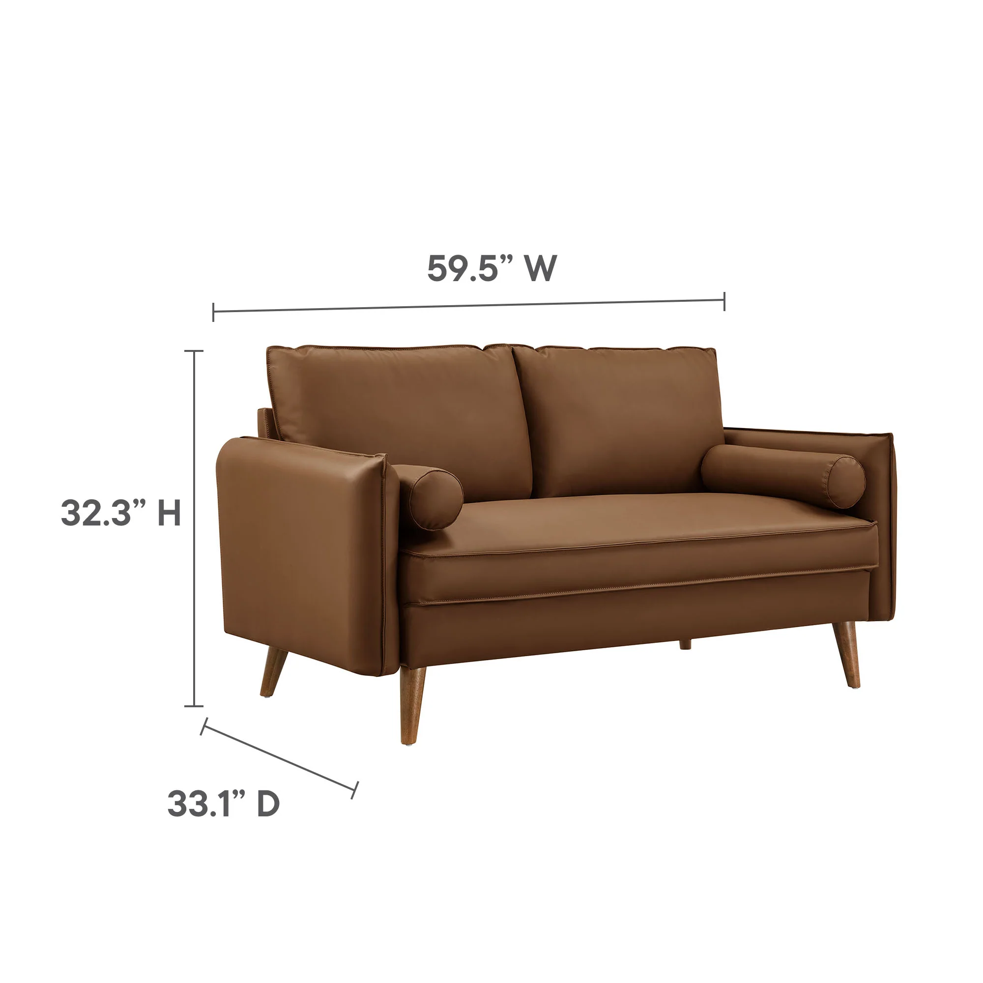 Revive Upholstered Vegan Leather Loveseat by Modway - Image 9