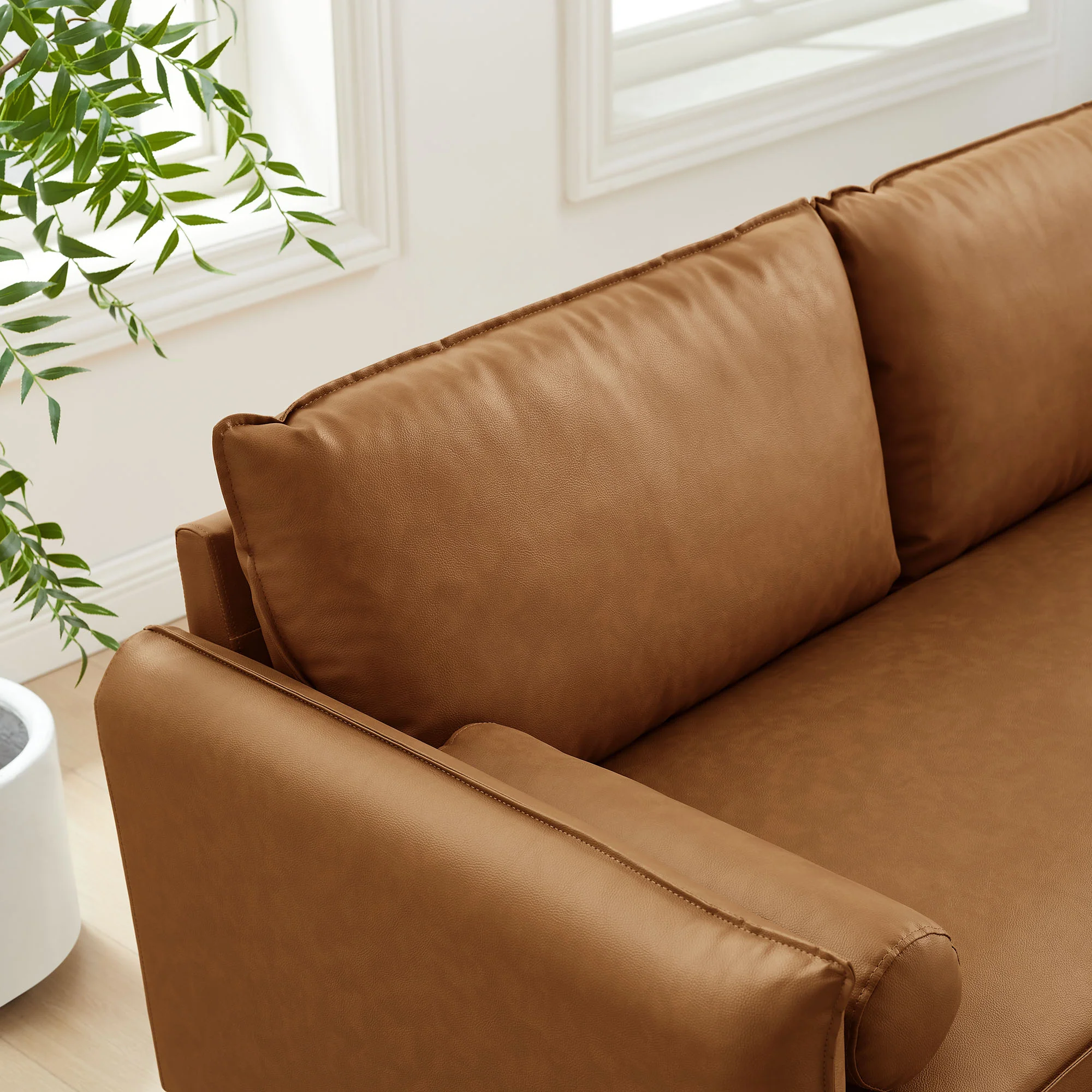Revive Upholstered Vegan Leather Sofa by Modway - Image 15