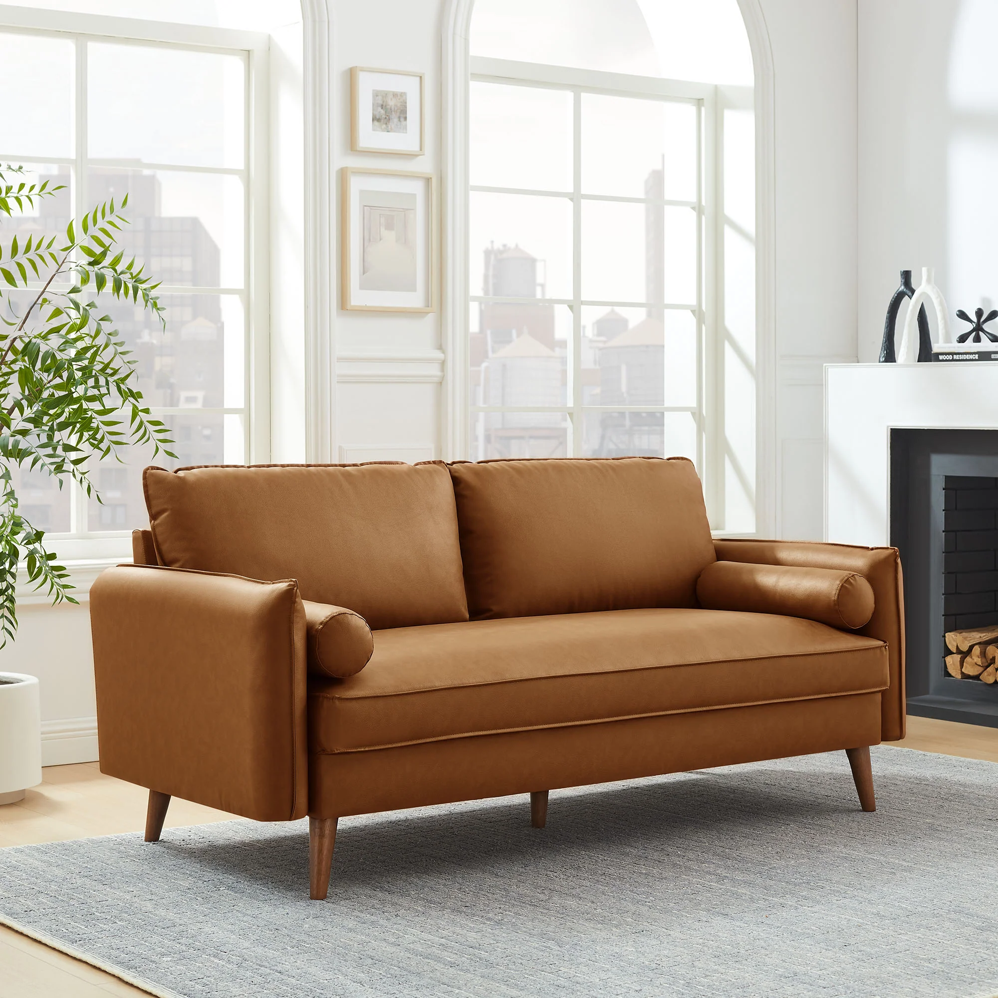 Revive Upholstered Vegan Leather Sofa by Modway - Image 16