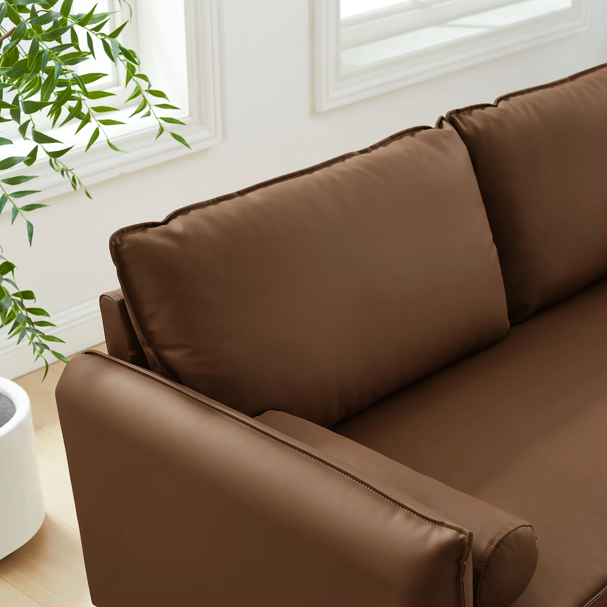 Revive Upholstered Vegan Leather Sofa by Modway - Image 7