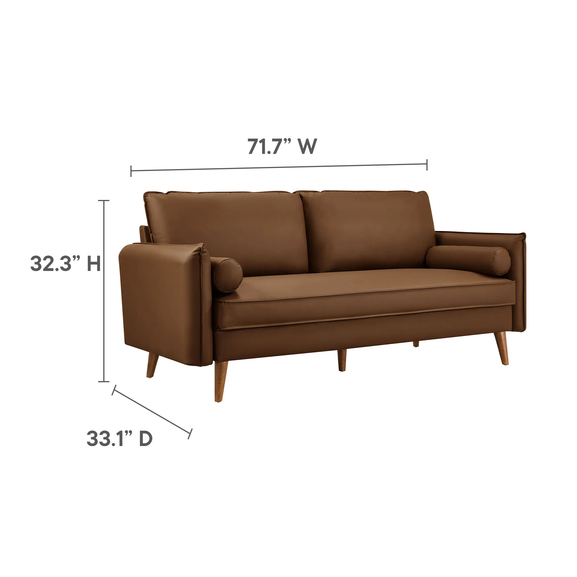 Revive Upholstered Vegan Leather Sofa by Modway - Image 9