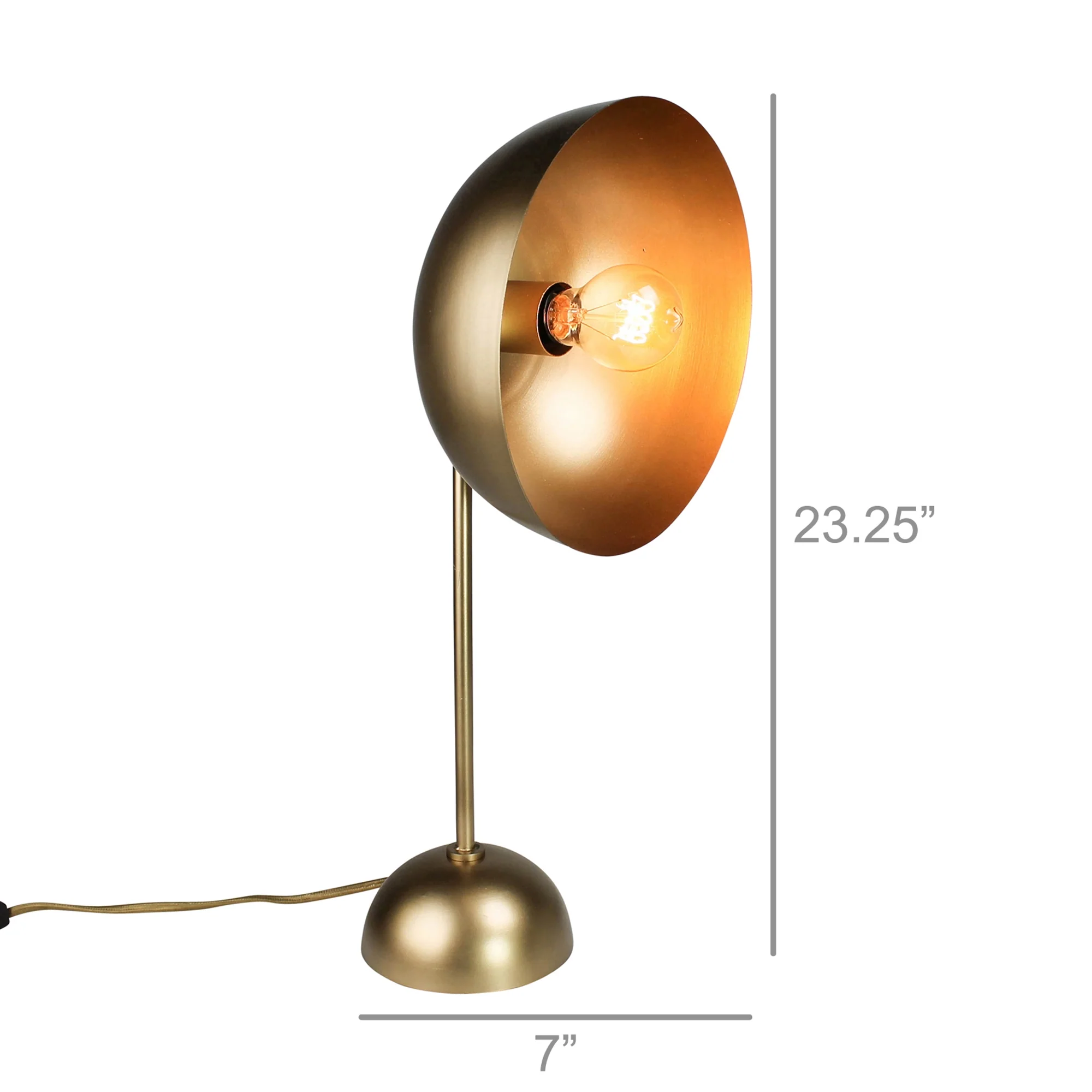 Rhea Table Lamp, Brass By HomArt - Image 2