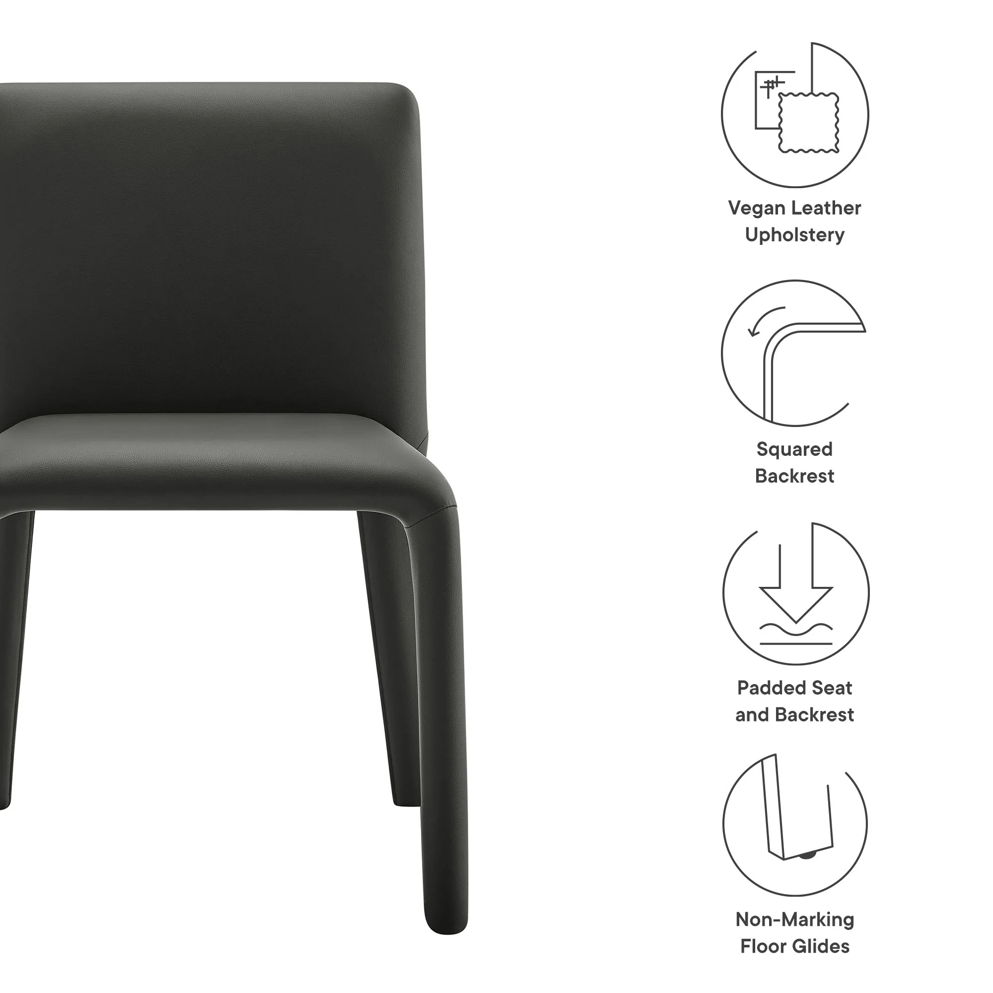 Rhodes Vegan Leather Upholstered Dining Chair by Modway - Image 8
