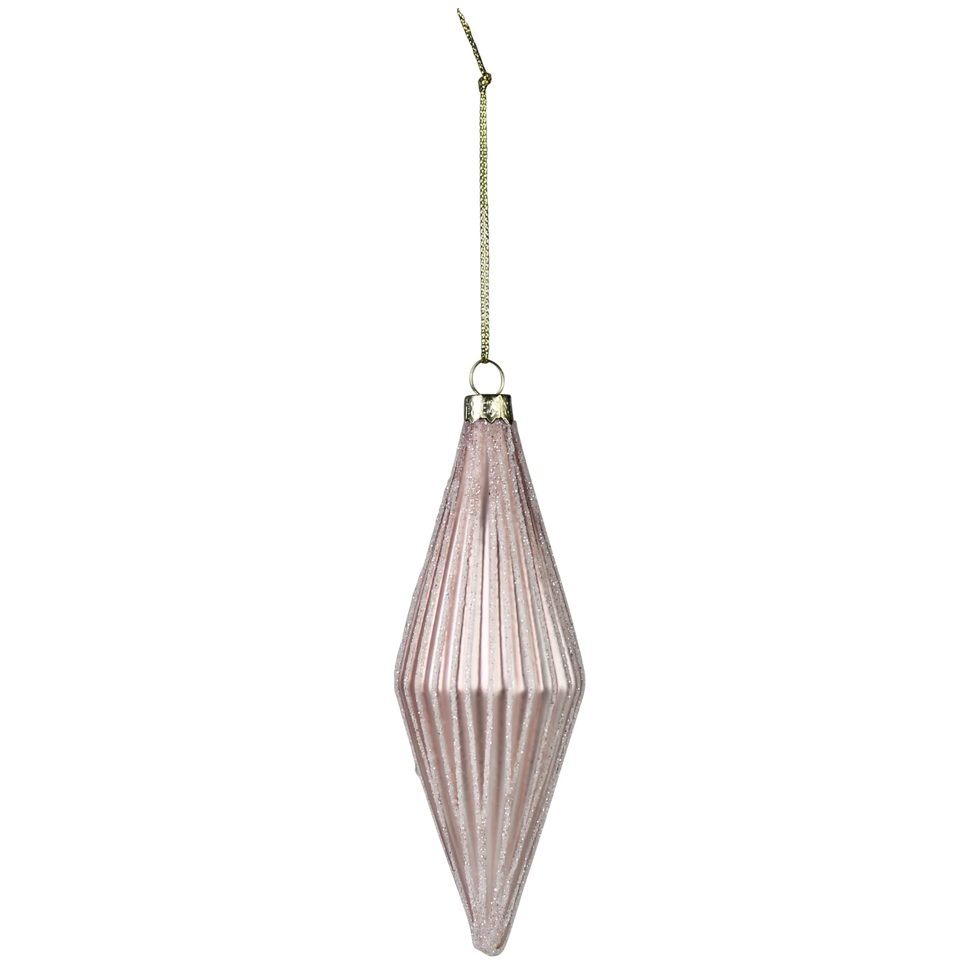 Ribbed Rhombus Ornaments, Glass, Set of 6 By HomArt - Image 5