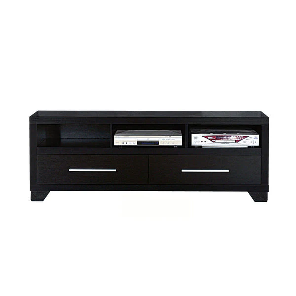 Rich And Elegant Tv Stand With Storage, Black By Benzara - Image 4