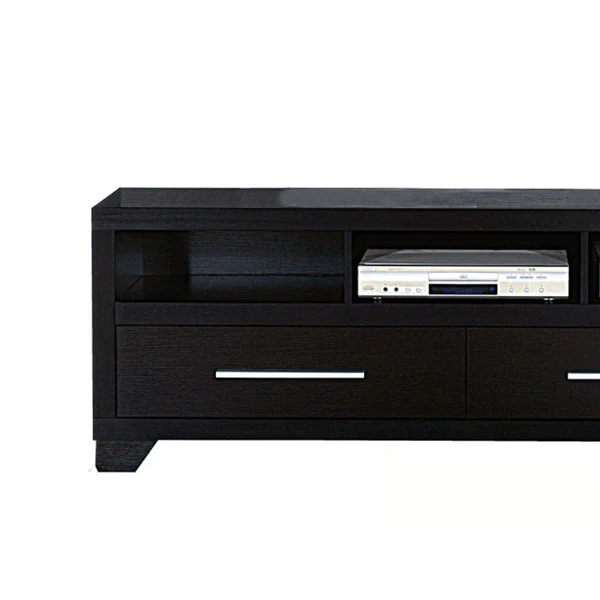 Rich And Elegant Tv Stand With Storage, Black By Benzara - Image 5