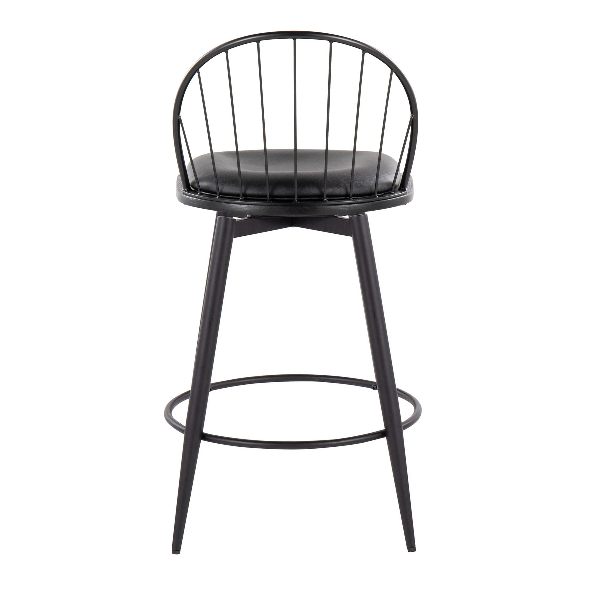Riley 26" Fixed-Height Counter Stool - Set of 2 Black By LumiSource - Image 7