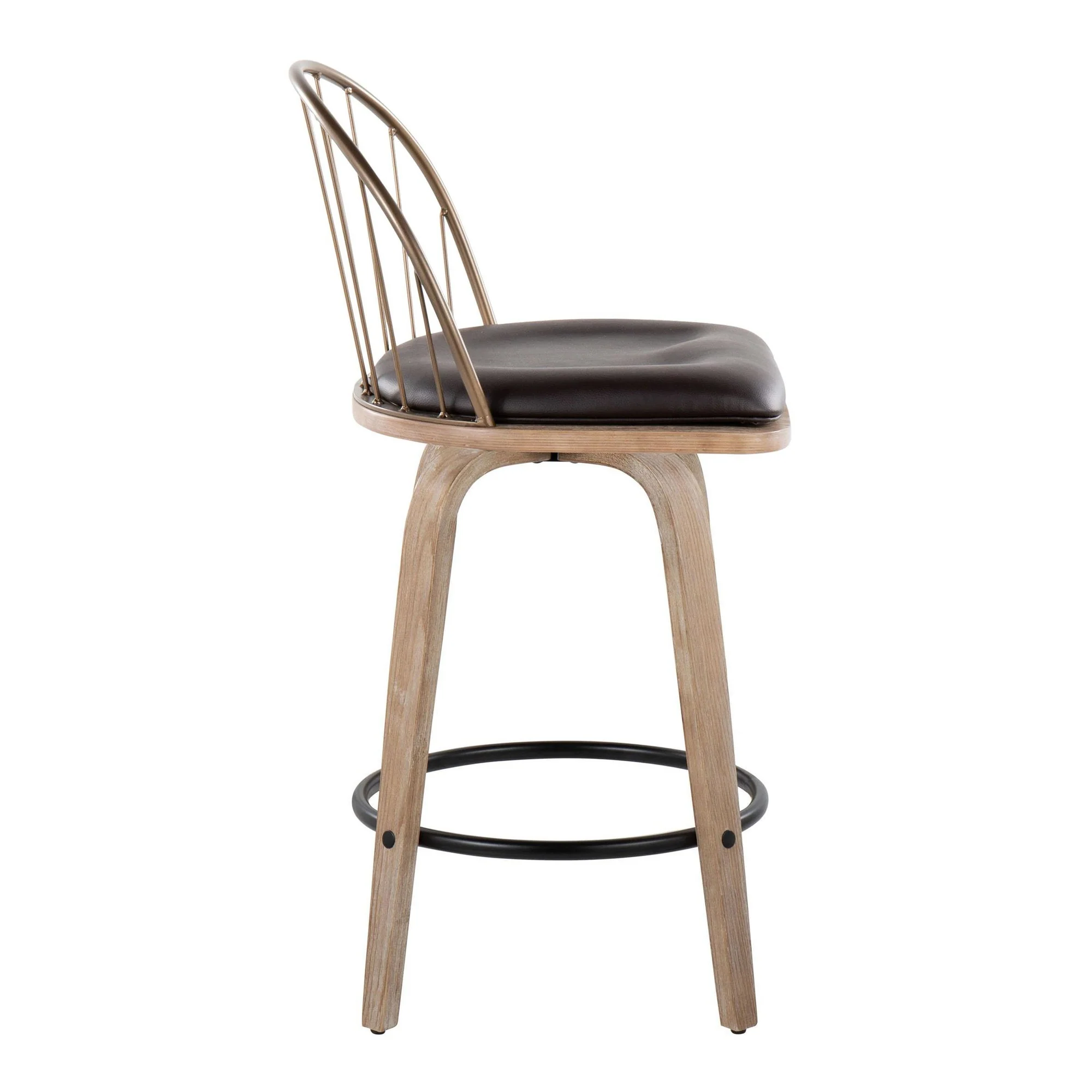 Riley 26" Fixed-Height Counter Stool - Set of 2 By LumiSource - B26-RILEYPU-GRTZQ2 WWANCUWW2 - Image 3