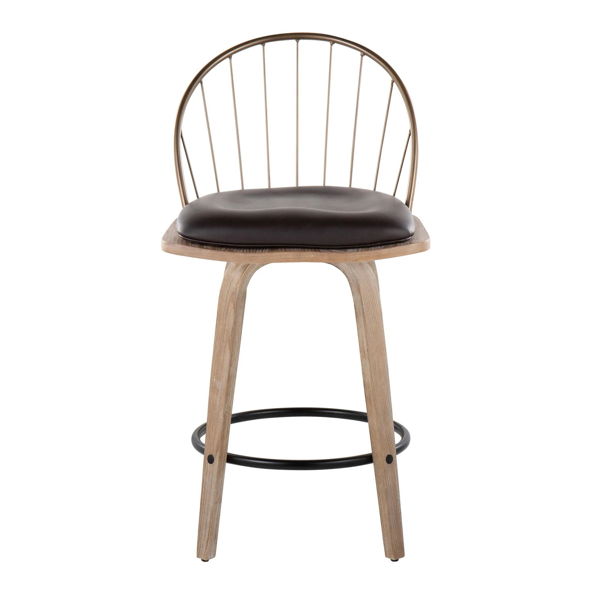Riley 26" Fixed-Height Counter Stool - Set of 2 By LumiSource - B26-RILEYPU-GRTZQ2 WWANCUWW2 - Image 5